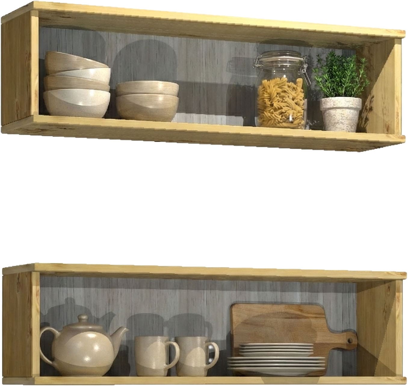 Home affaire Kitchenette »Meliss« aus massiver Kiefer, mit Soft-Close-Funktion, 5-teiliges Set