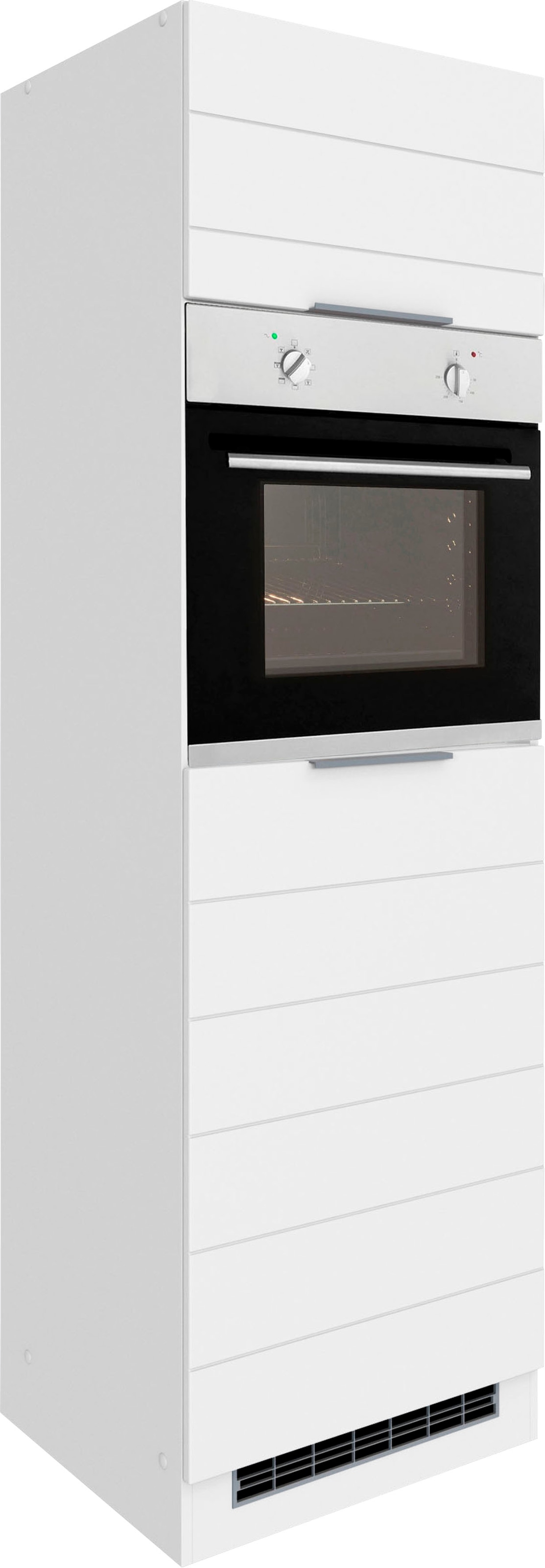 KOCHSTATION Armoire d'encastrement pour four »KS-Luhe« 60 cm de large, façades MDF de haute qualité avec lisse horizontale