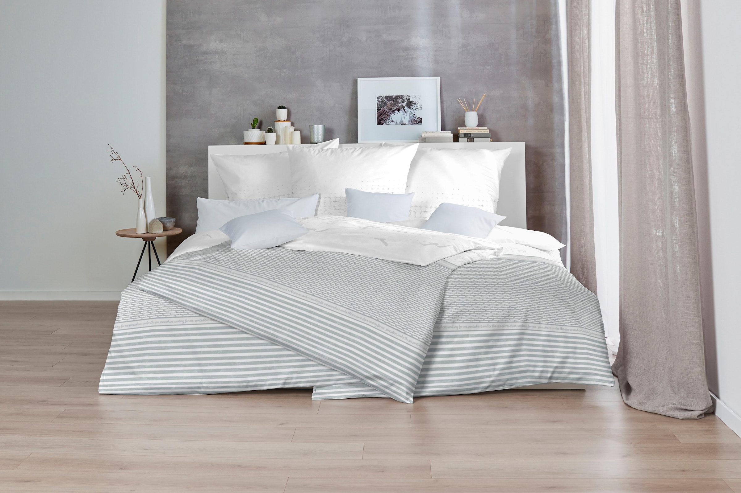 Primera Bettwäsche »Beach Chair« 2 Stk. mit Schriftzug