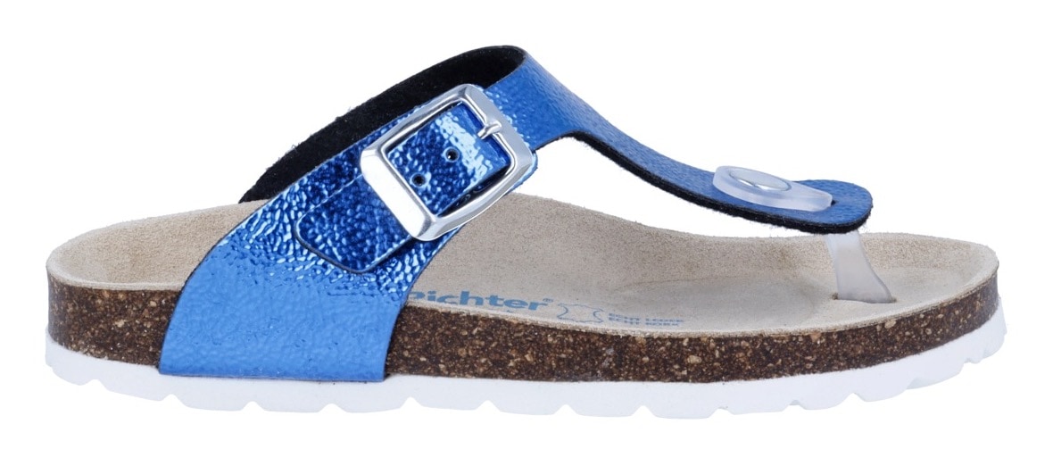 Richter Zehentrenner »Bio WMS: weit«  Pantolette mit Metallic Look, Grössenschablone zum Download