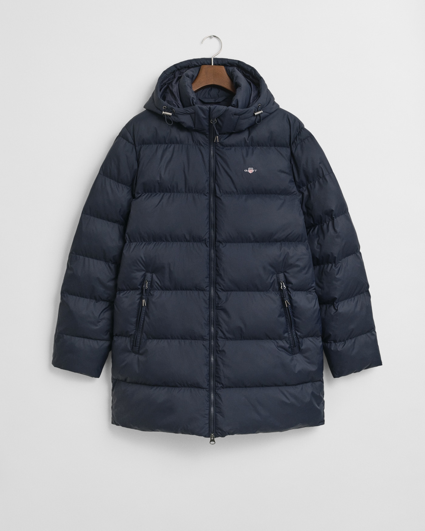 Gant Steppmantel »ACTIVE CLOUD MID LENGTH« Puffermantel, regular fit, abnehmabre Kapuze, 2-Wege-Reissverschluss