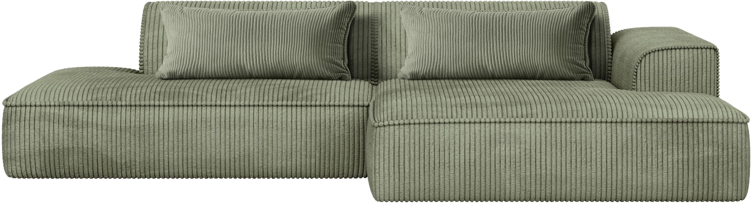 exxpo - sofa fashion Ecksofa »Billund modernes Designsofa, bequem und elegant, Breite 294cm, L-Form« modern, L-form, Wellenfedern, inklusive 2x Nierenkissen