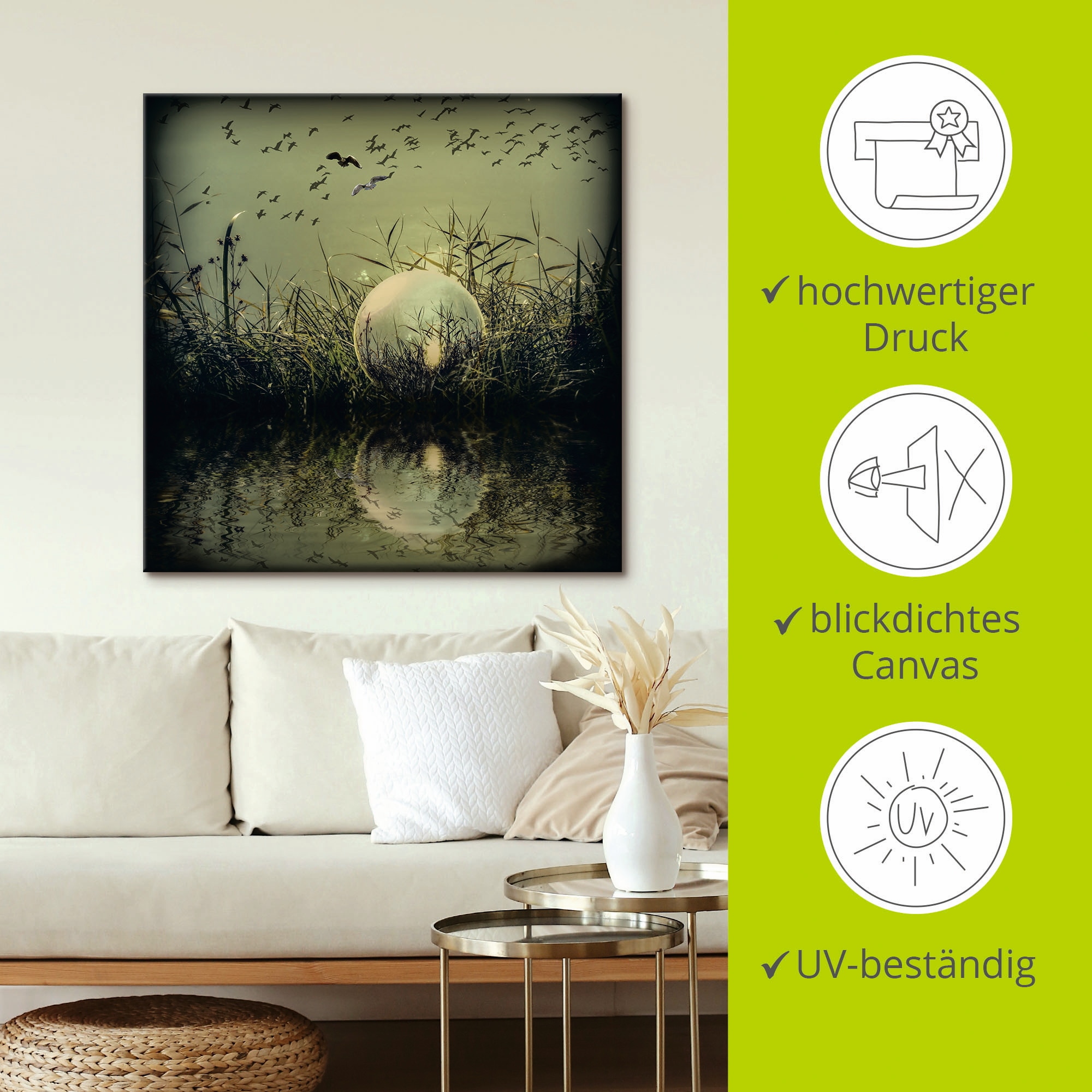 Artland Fresque murale »In der Glaskugel - Mystische Au« 1 cuis tlg. als Alubild, Leinwandbild in verschied. Grössen