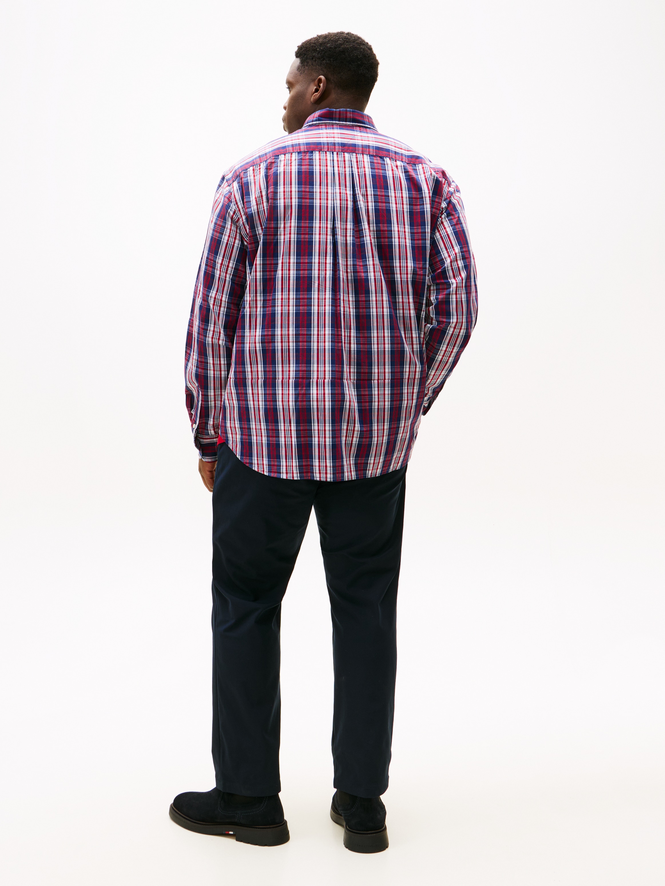 Tommy Hilfiger Big & Tall Langarmhemd »BT - FLEX POP MEDIUM CHECK« regular fit, Grosse Grössen, kariert