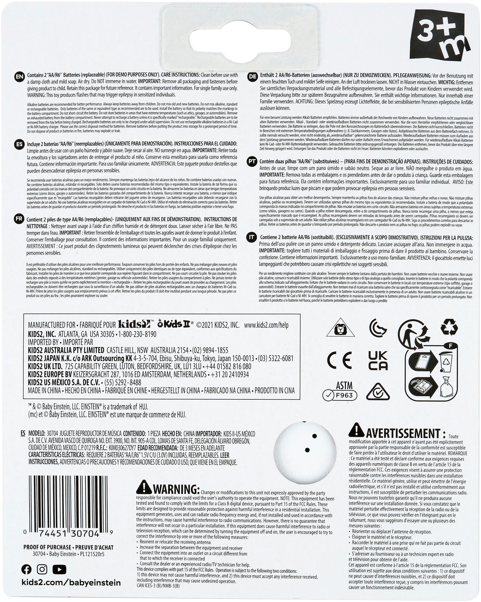 Baby Einstein Jouets éducatifs »Take Along Tunes Musical Toy« mit Licht und Sound