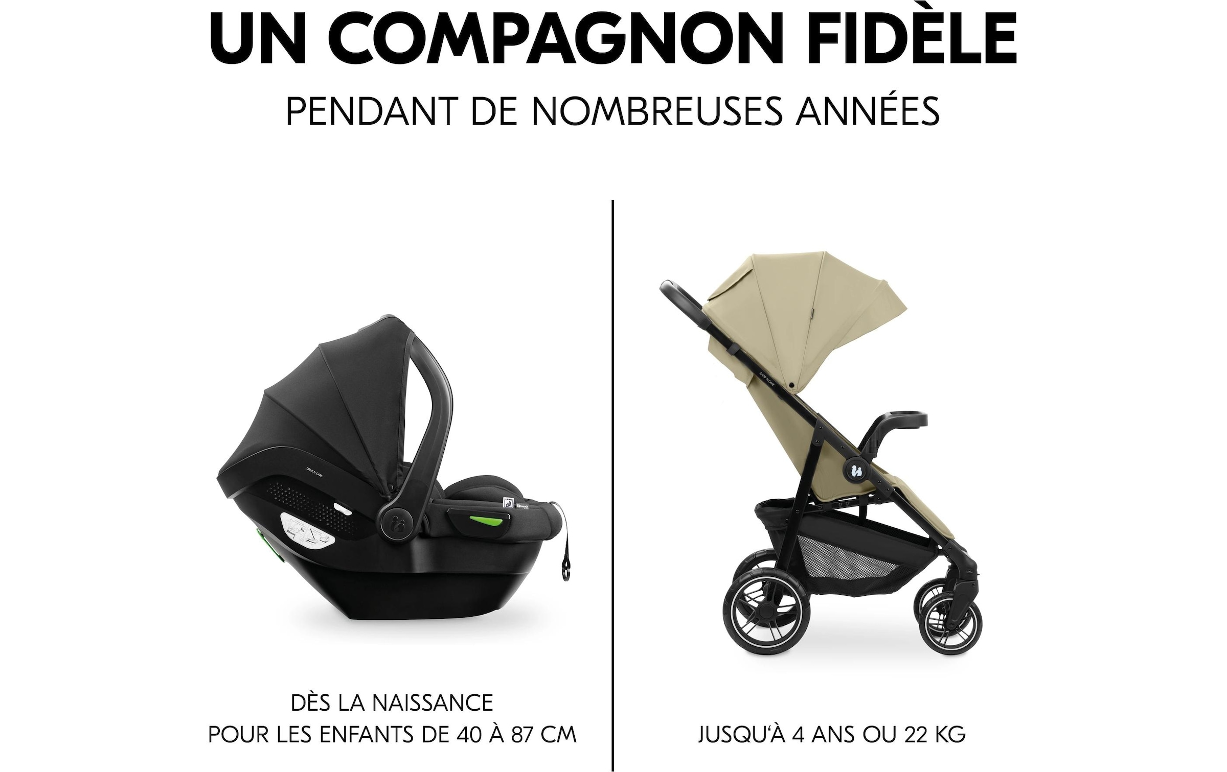 Hauck Poussette pour enfants »Shop N Care Travel Set« 25 kilos