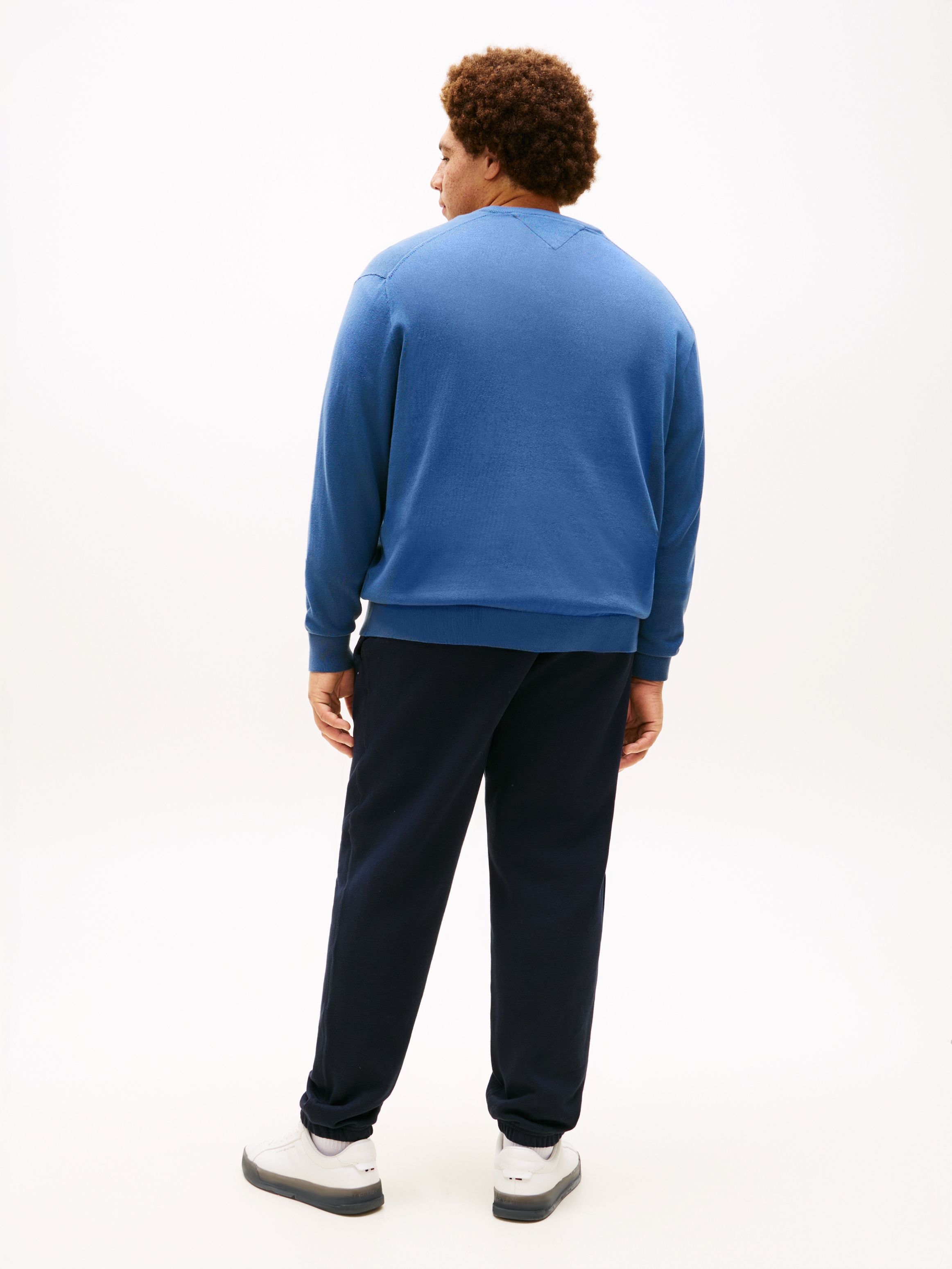 Tommy Hilfiger Big & Tall V-Ausschnitt-Pullover »BT-ESSENTIAL COTTON« Rippbündchen am Ärmel, Saum und Ausschnitt,  Grosse Grössen, normale Passform