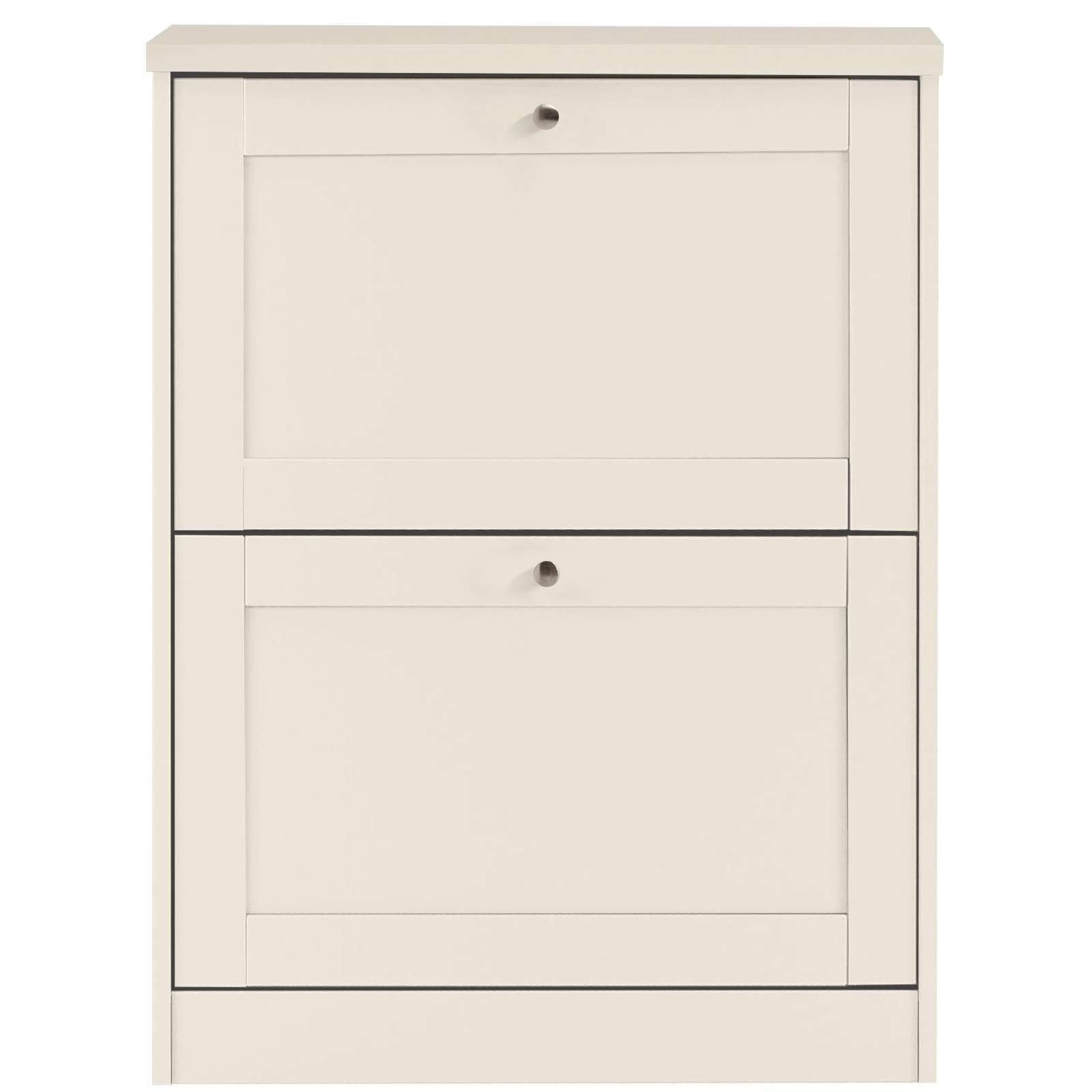 GOODproduct Armoire à chaussures »Heide« Largeur 70 cm, avec 2 volets et façade facettée
