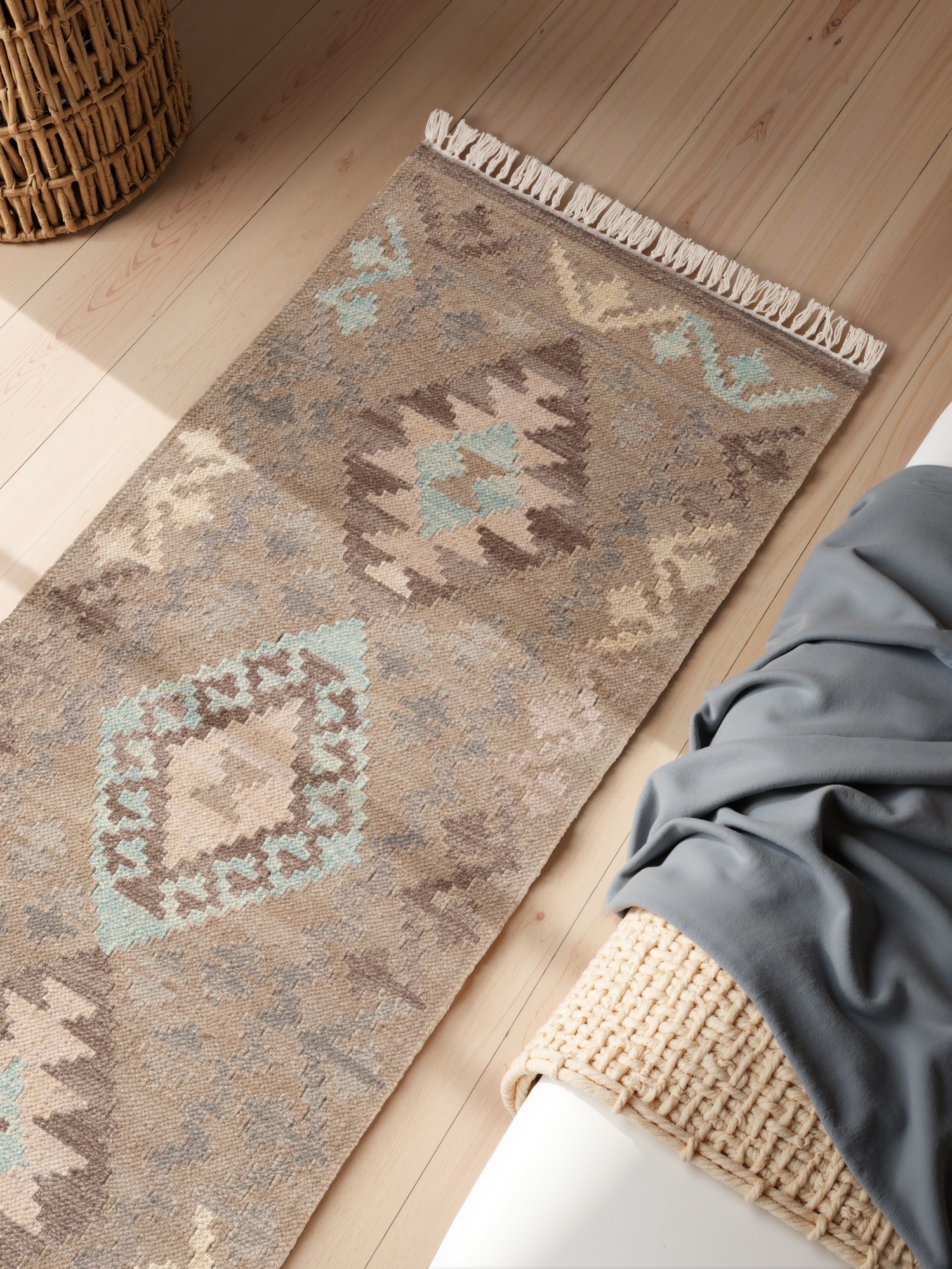 HANSE Home Tapis »Kelim Dune« Rectangulaire 3 mm Höhe Wolle, Baumwolle, Natur, Handgewebt, orientalisch, Boho, traditionell