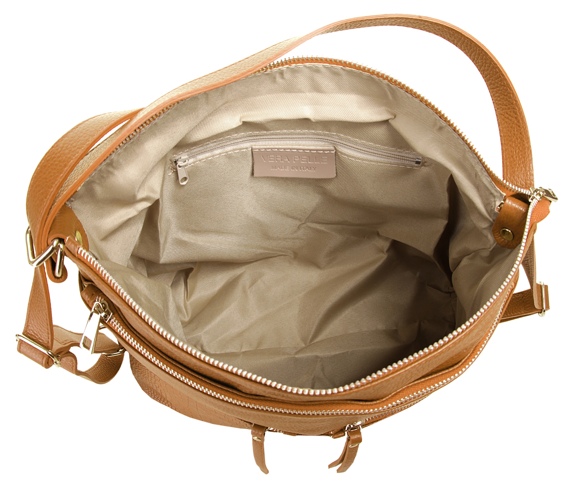 Samantha Look Umhängetasche echt Leder, Made in Italy