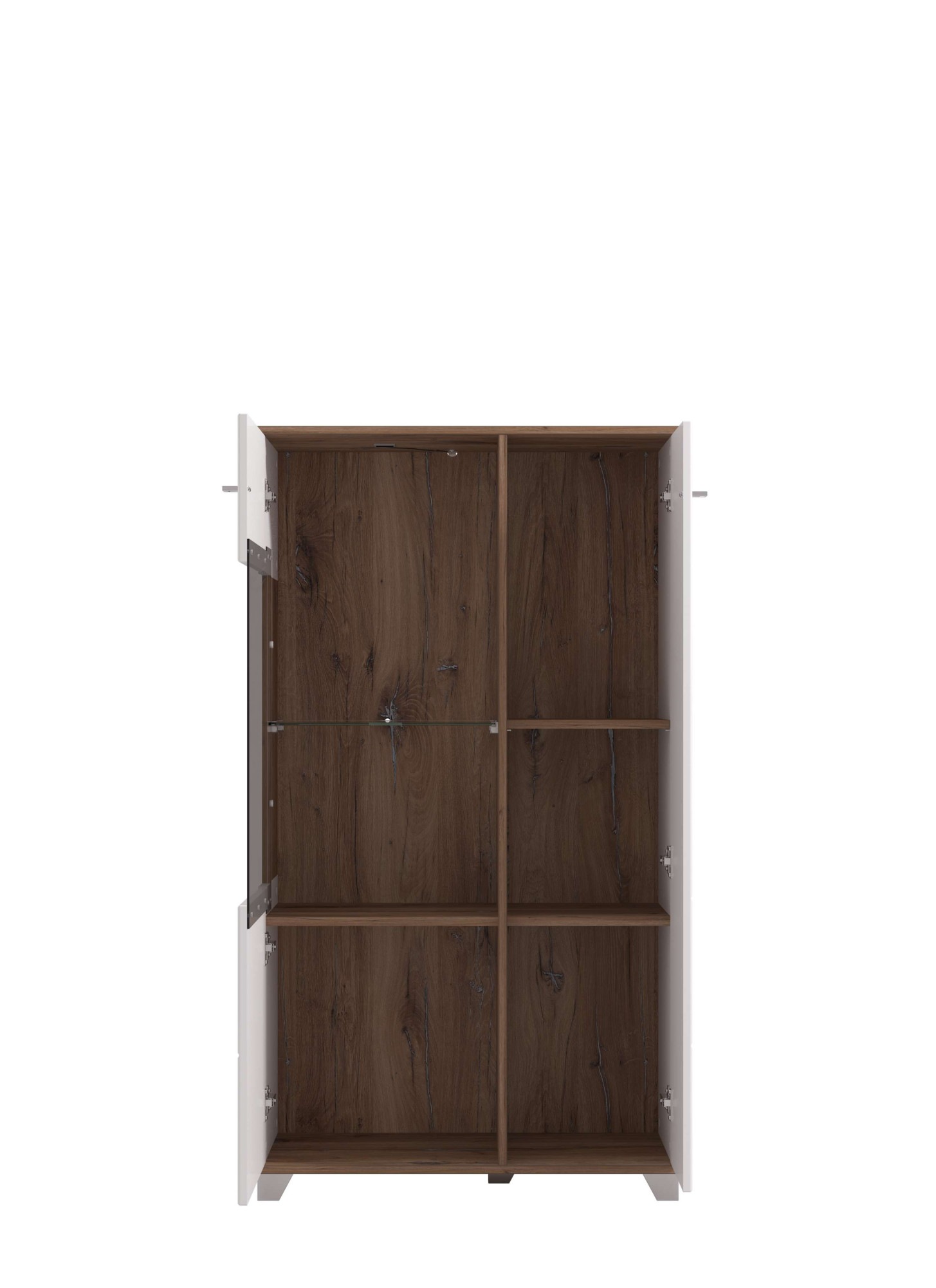 INOSIGN Buffet haut »Burgundy Sideboard, Stauraumschrank, Anrichte, Hochschrank, B93cm« Hochglanzfronten und eine Innenausstattung in Flagstaff Eiche