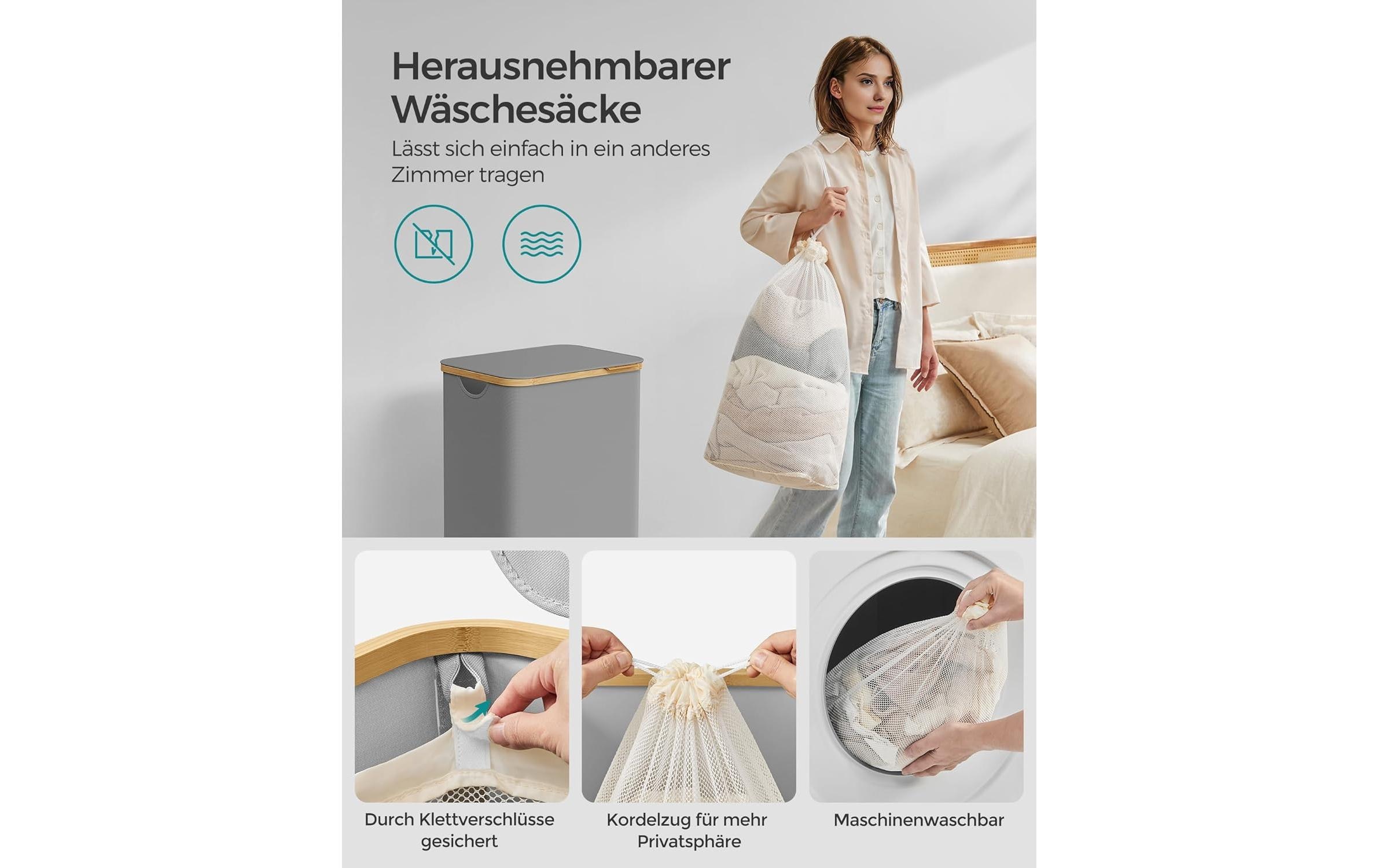 SONGMICS Panier à linge »mit Deckel 90 l«