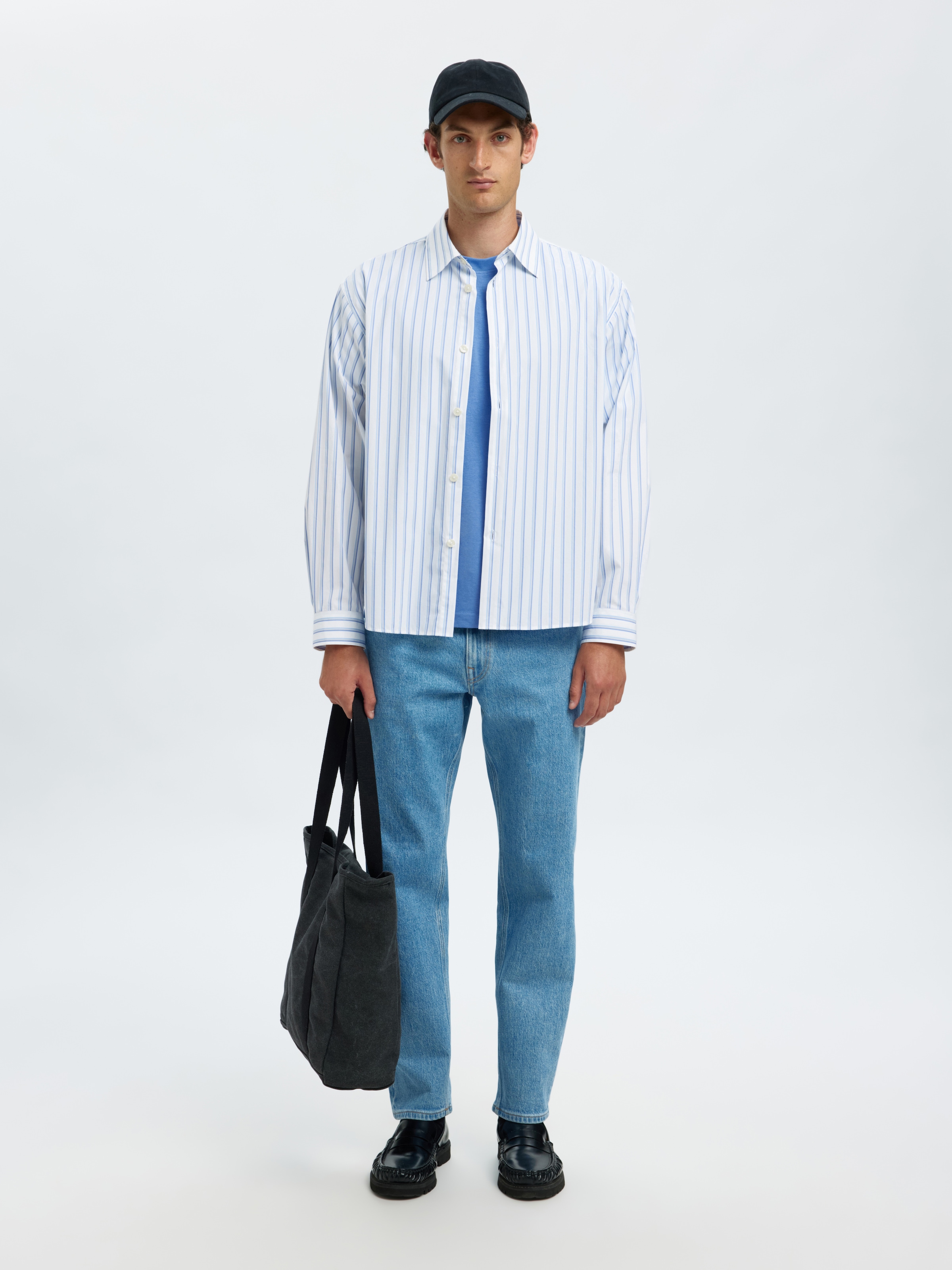 SELECTED Shirt à col rond »SLHLOOSEOSCAR SS O-NECK TEE NOOS«