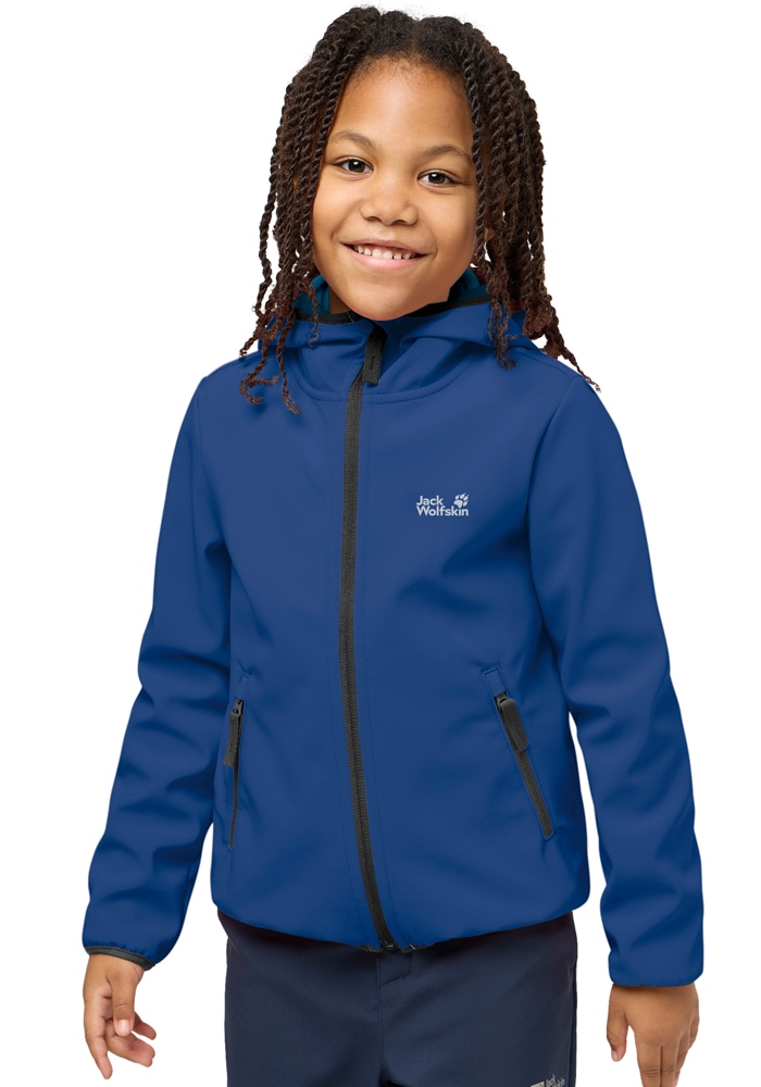 Jack Wolfskin Veste softshell »FOURWINDS JACKET KIDS« mit Kapuze