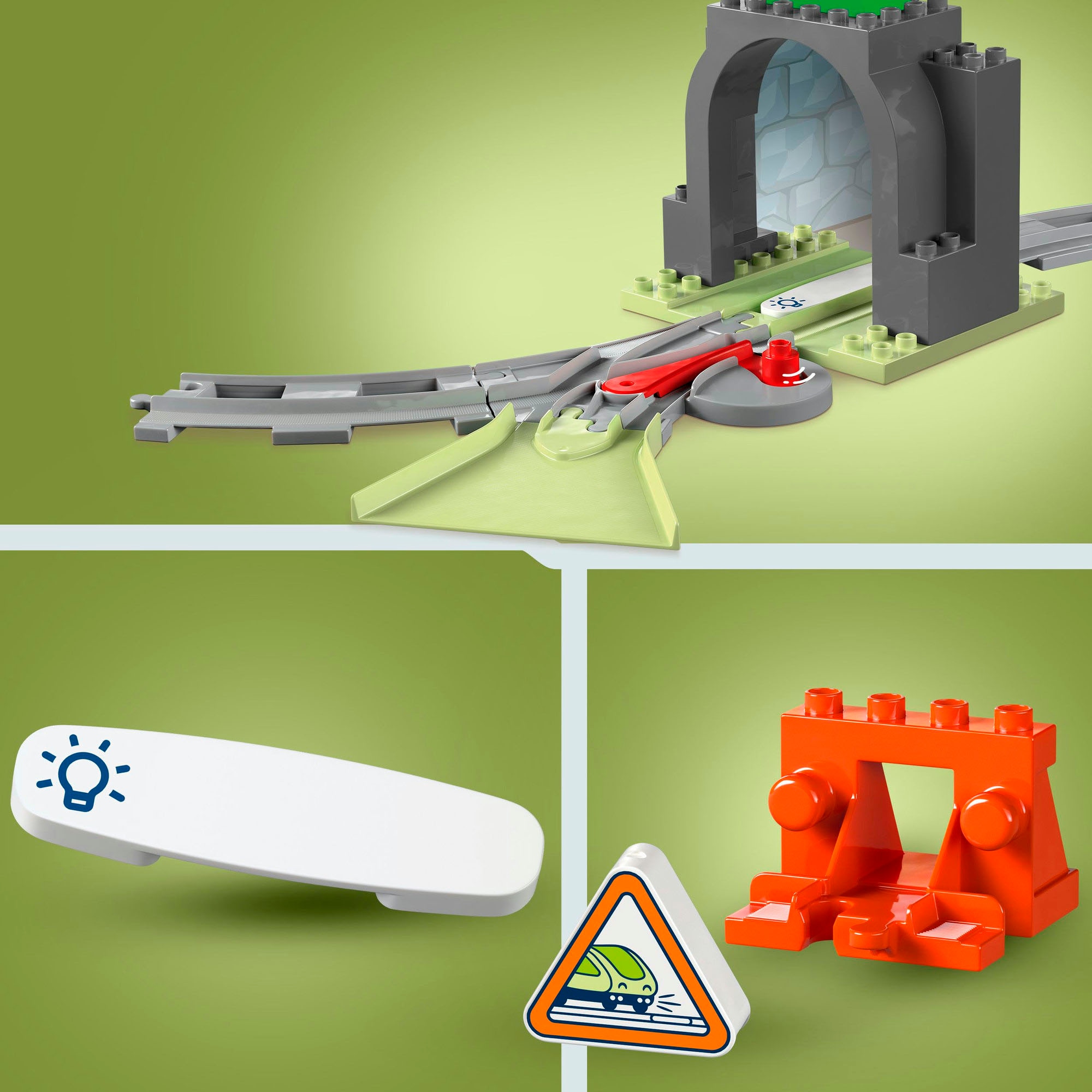 LEGO® Pions de construction »Eisenbahntunnel und Schienen – Erweiterungsset (10425)« LEGO DUPLO Town; Made in Europe