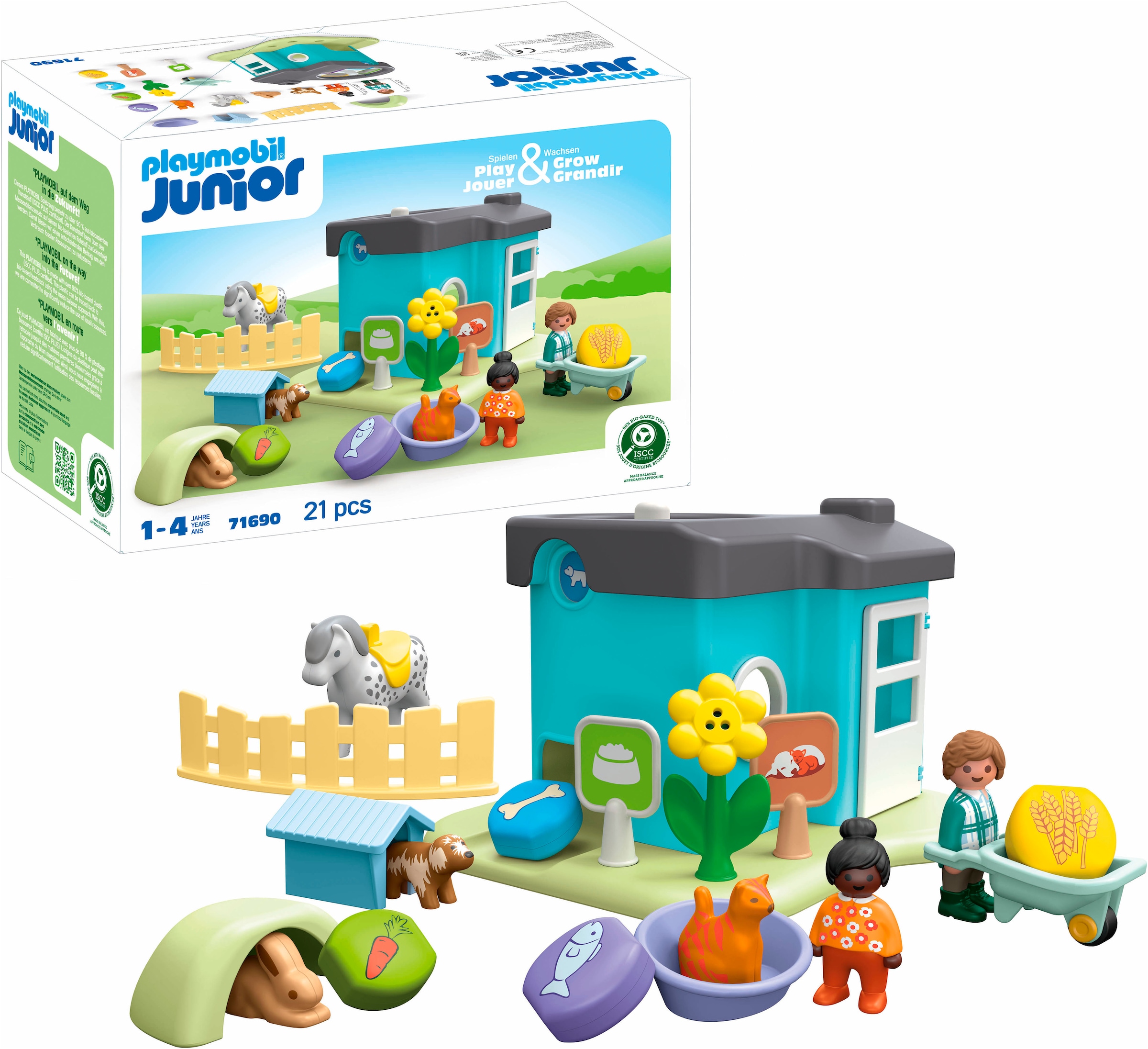 Playmobil® Jeu de construction »Tierpension mit Futterspender (71690), JUNIOR« Made in Europe