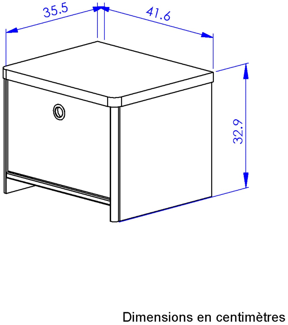 Gami Nachtkommode Ein praktischer Nachttisch mit Stauraum.