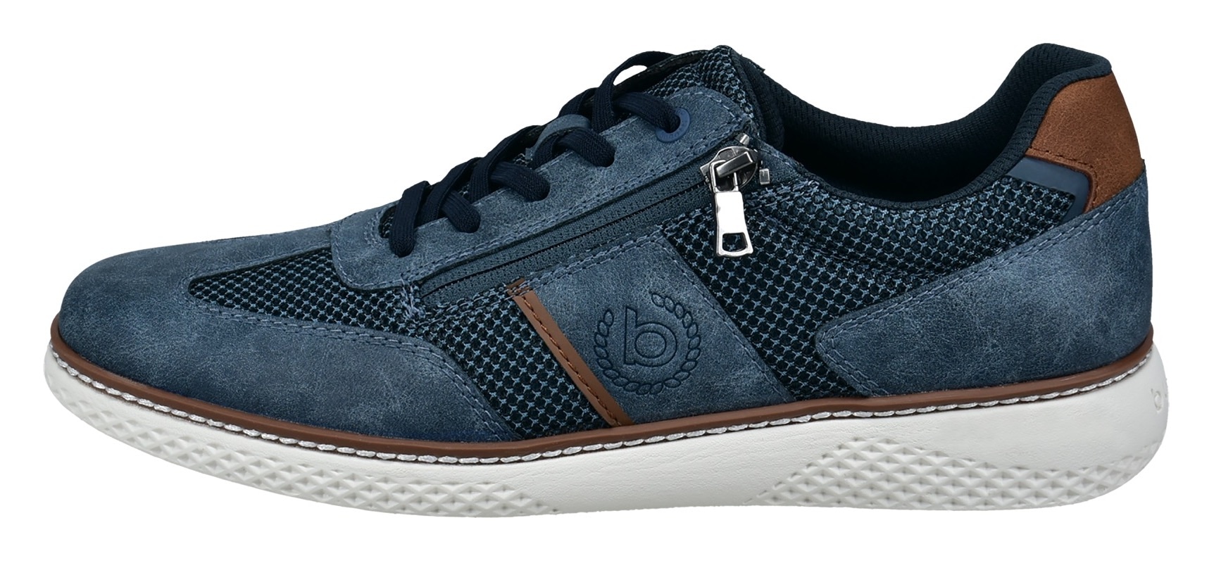 bugatti Schnürschuh  Schnürschuh, Freizeitschuh, Halbschuh mit zusätzlichem Reissverschluss