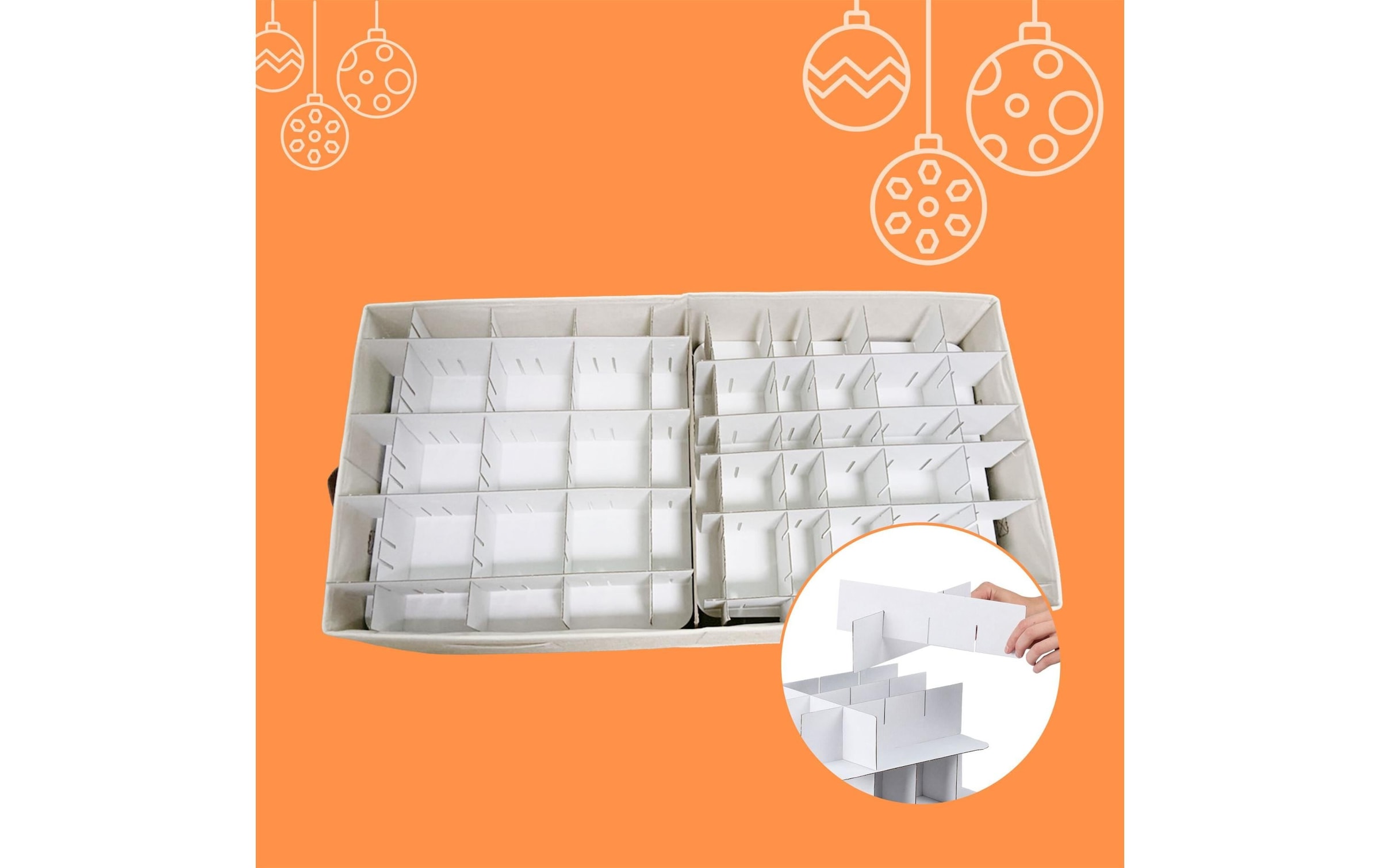 relaxdays Décorations pour l'arbre de Noël »relaxdays Weihnachtskugel Aufbewahrungsbox «
