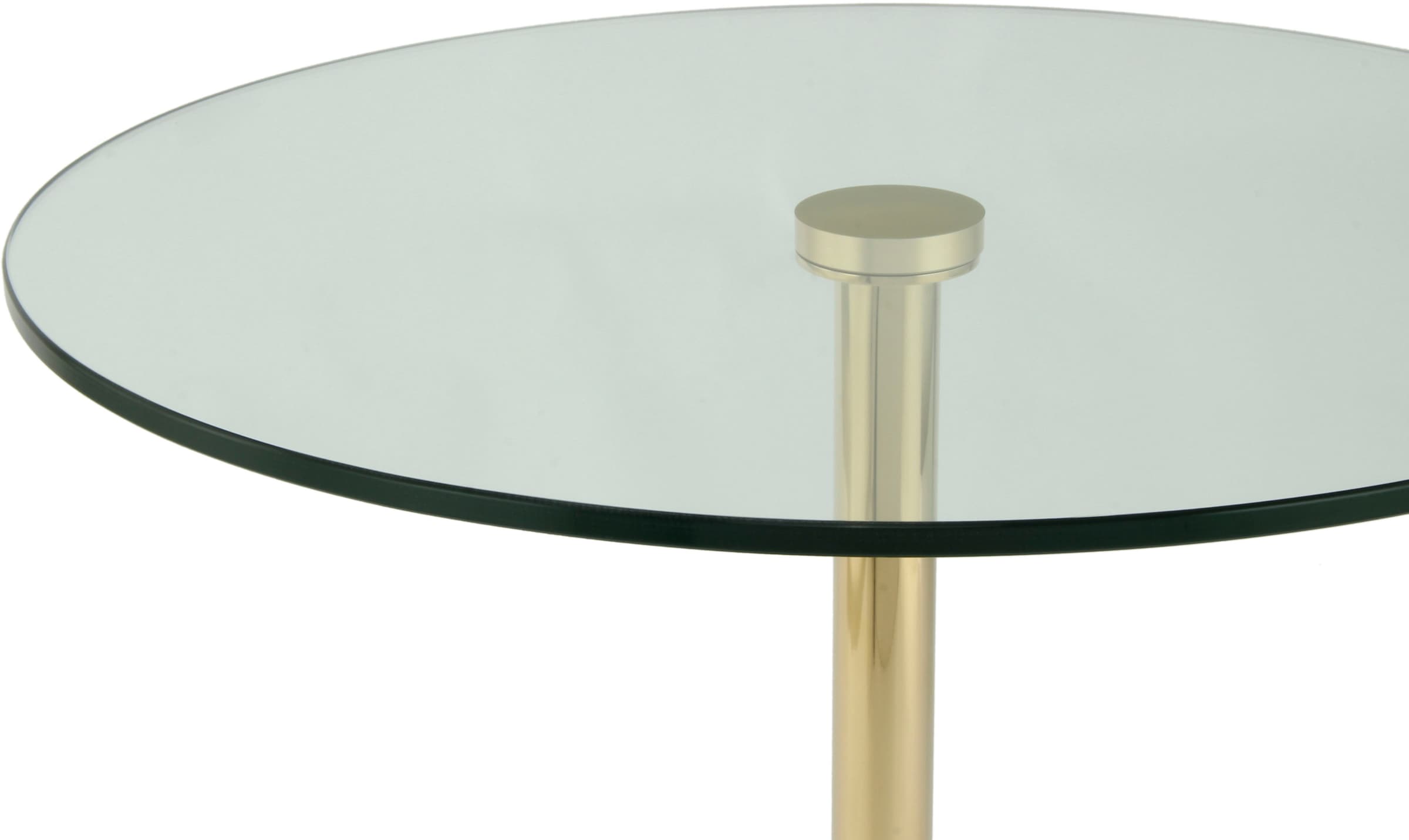 Kayoom Beistelltisch »Lana 125, robuste Glasplatte, Sockel in Mamor Optik« 1 Stk. tlg. robust, pflegeleicht, hochwertig, Outdoor und Indoor geeignet