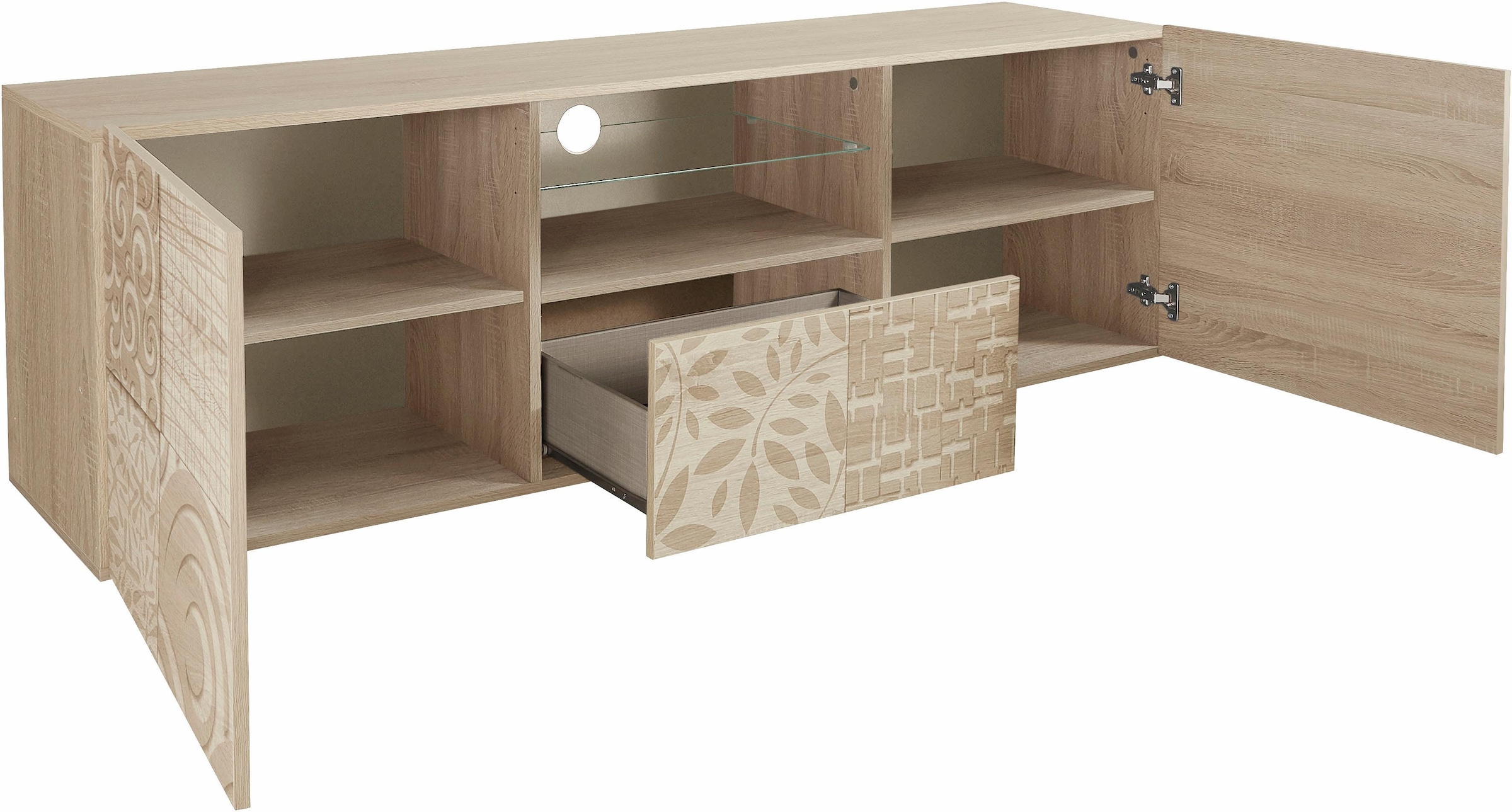 INOSIGN Lowboard »Miro« Breite 181 cm mit dekorativem Siebdruck