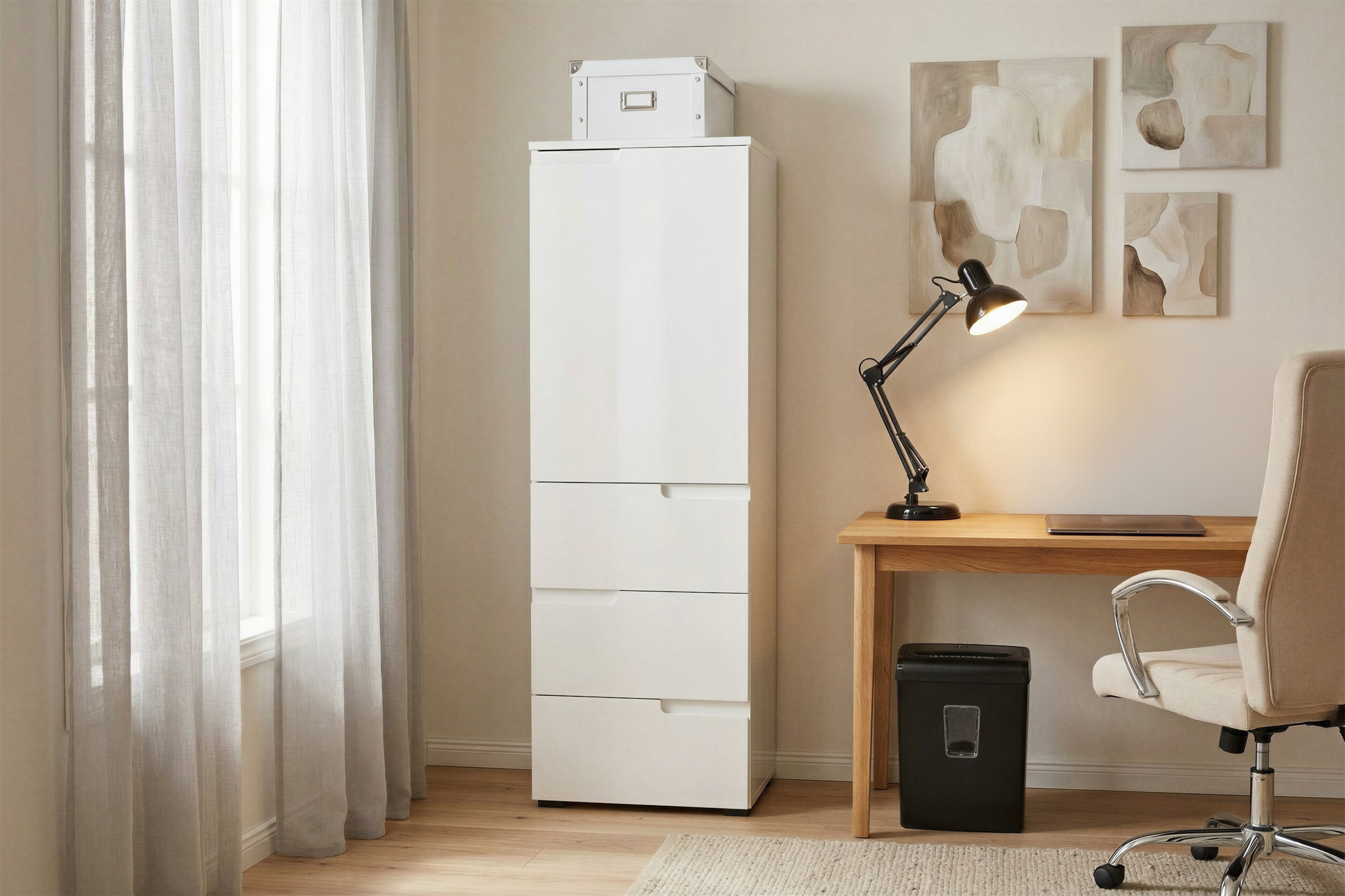 BEGA OFFICE Armoire de classement »Spice« Mehrzweckschrank mit Griffmulden, 3 Schubladen, 50x145 cm