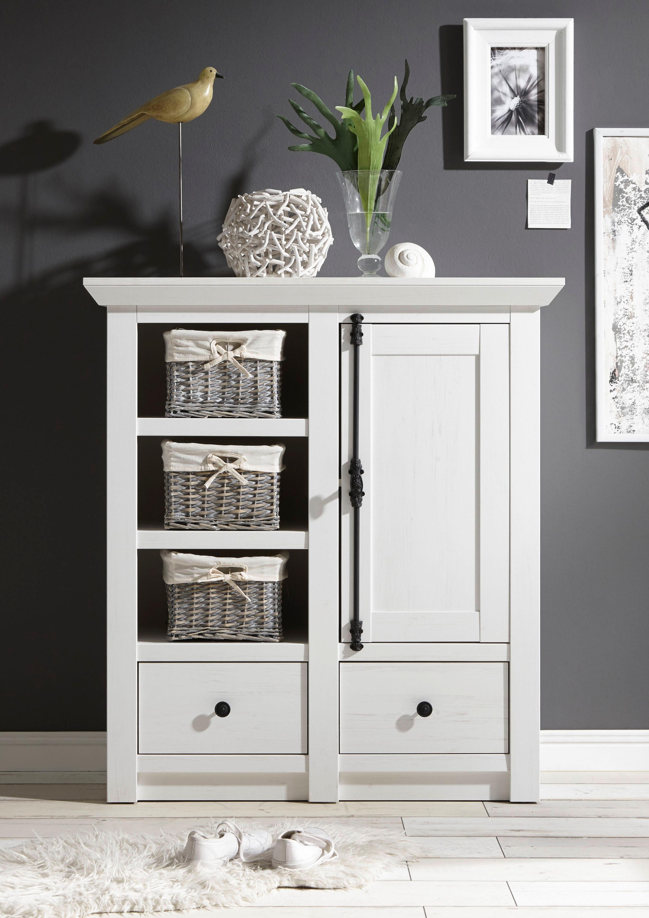 Home affaire Aufbewahrungskorb »California« im 1er und 2er Set erhältlich, aus einem Rattangeflecht, Breite 30 cm