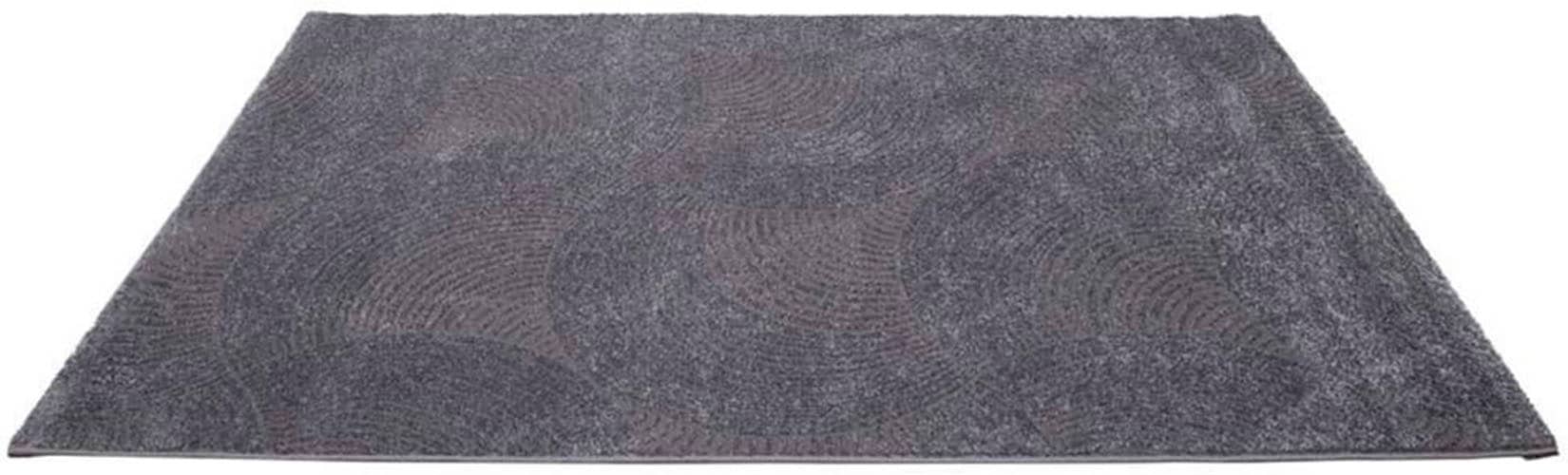 Carpet City Tapis »Friseé-Teppich FANCY 647« Rectangulaire 12 mm Höhe Läufer, Kurzflor,3D-Optik,Kreisförmiges Muster, Wohnzimmer
