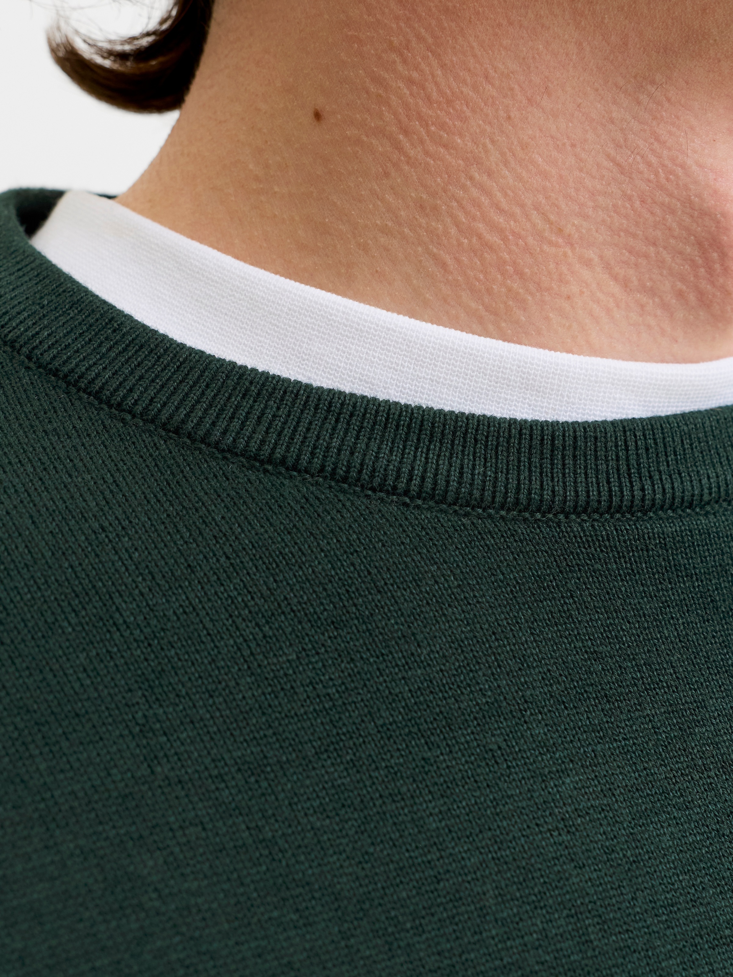 Jack & Jones Rundhalspullover »JJEBASIC KNIT CREW NECK NOOS« Baumwolle, regular fit