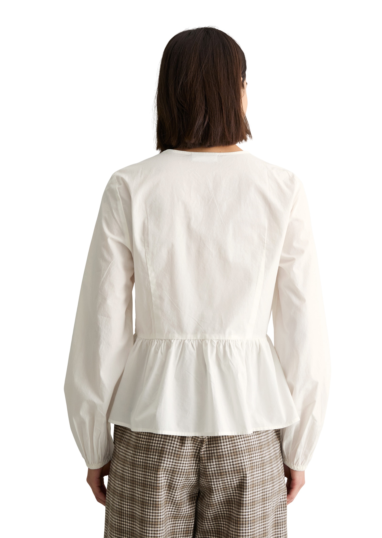 Marc O'Polo DENIM Blouse à manches longues Schleifendetails relaxed fit aus reiner Bio-Baumwolle