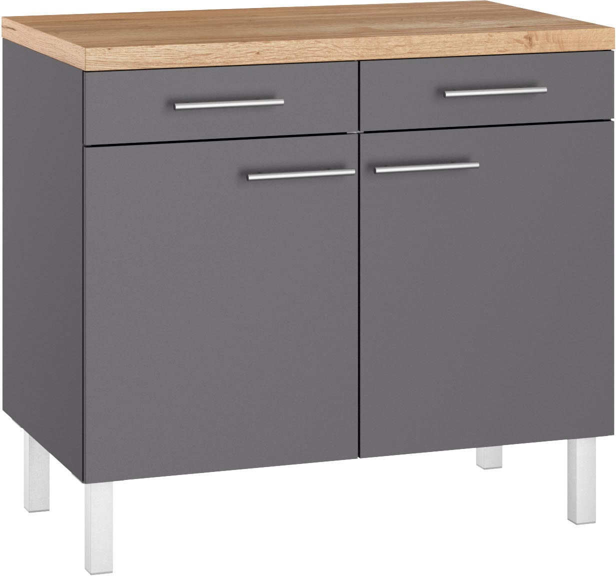 OPTIFIT Unterschrank Breite 100 cm, 2 Türen, 2 Schubkästen