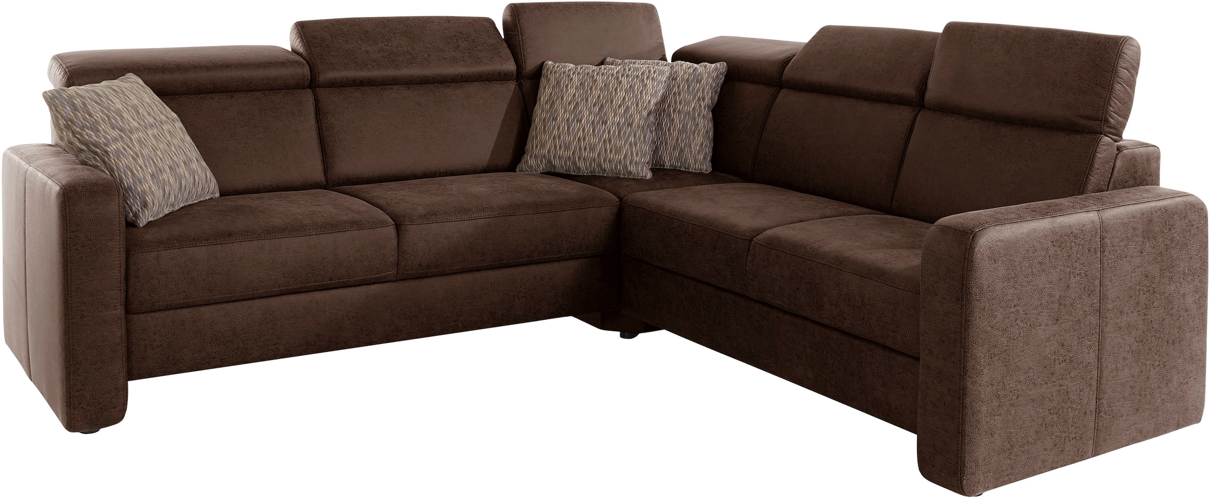 sit&more Canapé d'angle »Bologna L-Form« Kopfteilverstellung, wahlweise mit Bettfunktion und Schubkasten