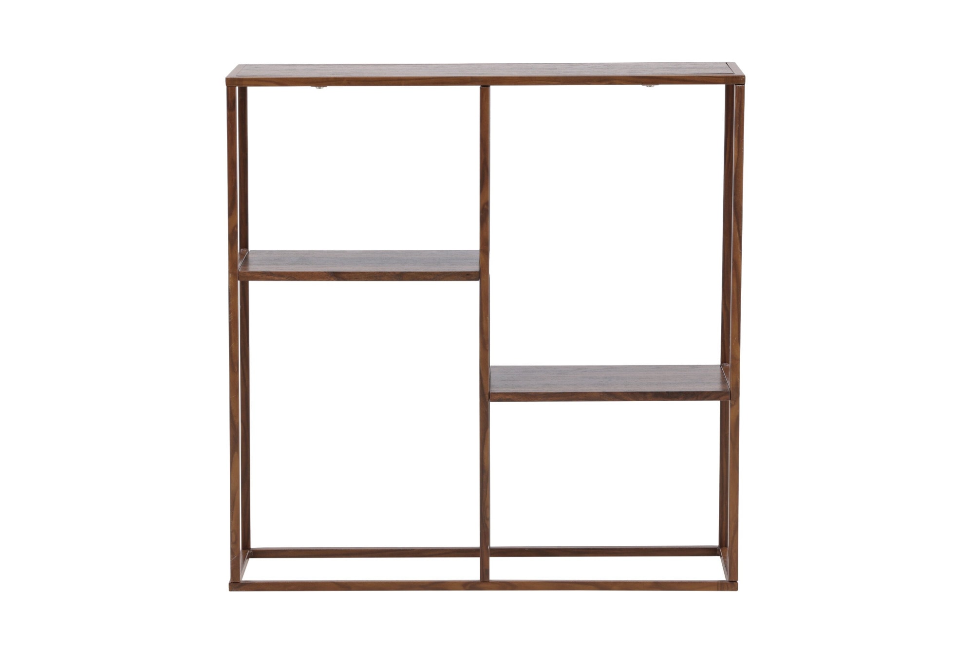 Venture Home Étagère à livres »Staal, Bücherregal in warmer Walnussoptik, Stahlrahmen, Höhe 81 cm« Étagère indépendante, film 3D, élancée, sophistiquée, moderne