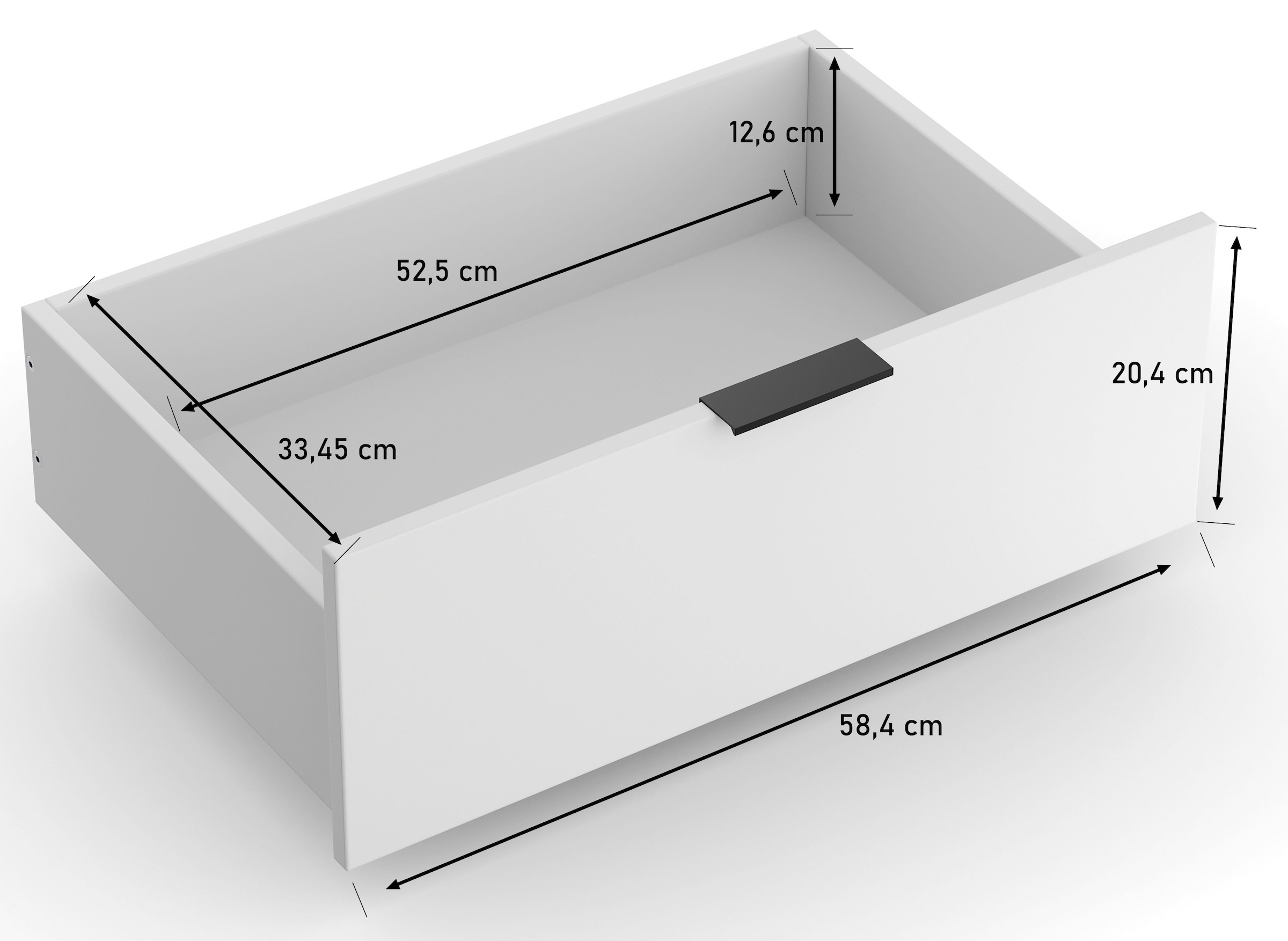 GOODproduct Buffet »Oslo, B/H/T: 180/76/39,5 cm« 9 tiroirs, poignées noires en métal, beaucoup d'espace de rangement