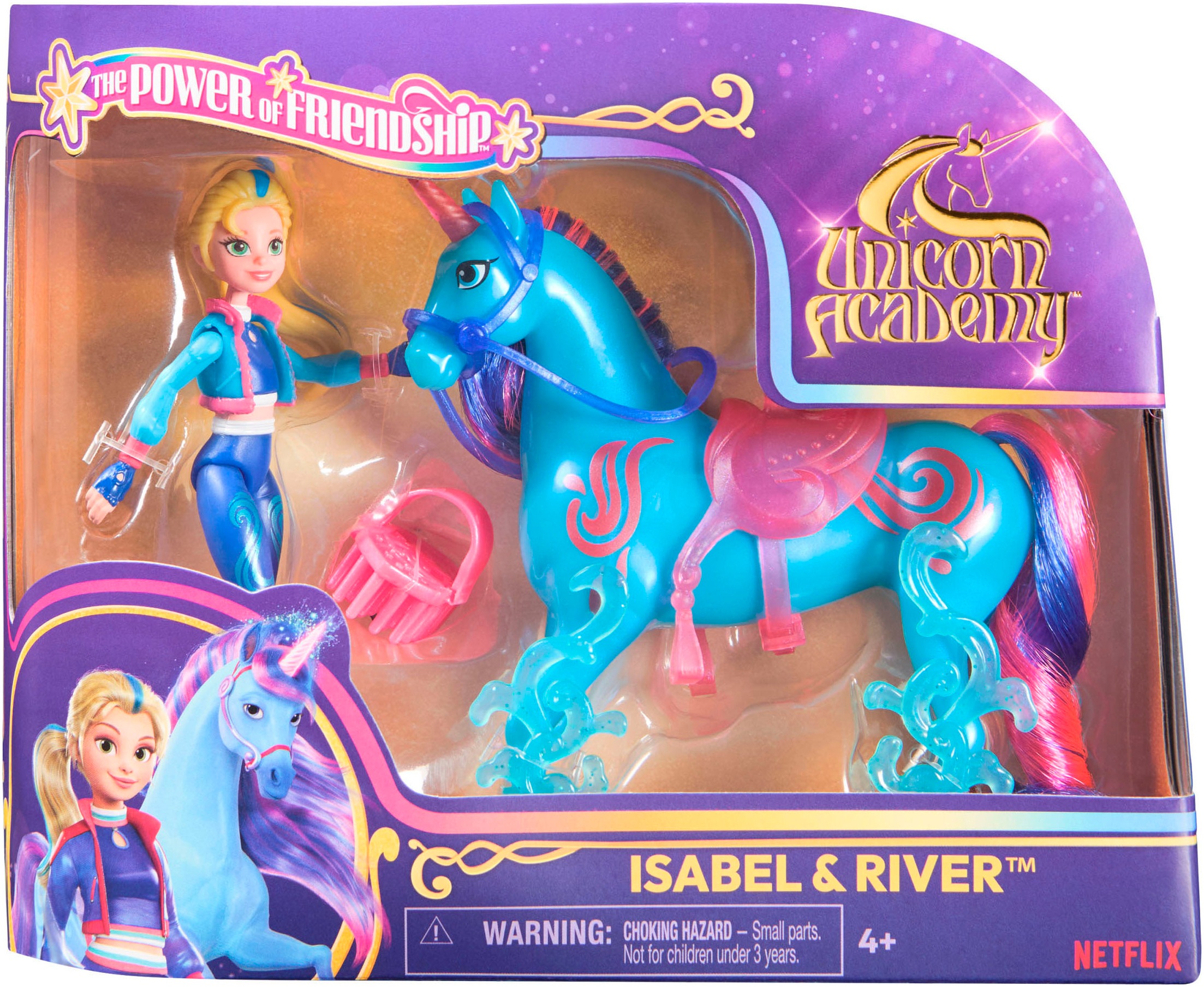 Spin Master Poupée à habiller »Unicorn Academy - Isabel & Einhorn River« avec crinière véritable