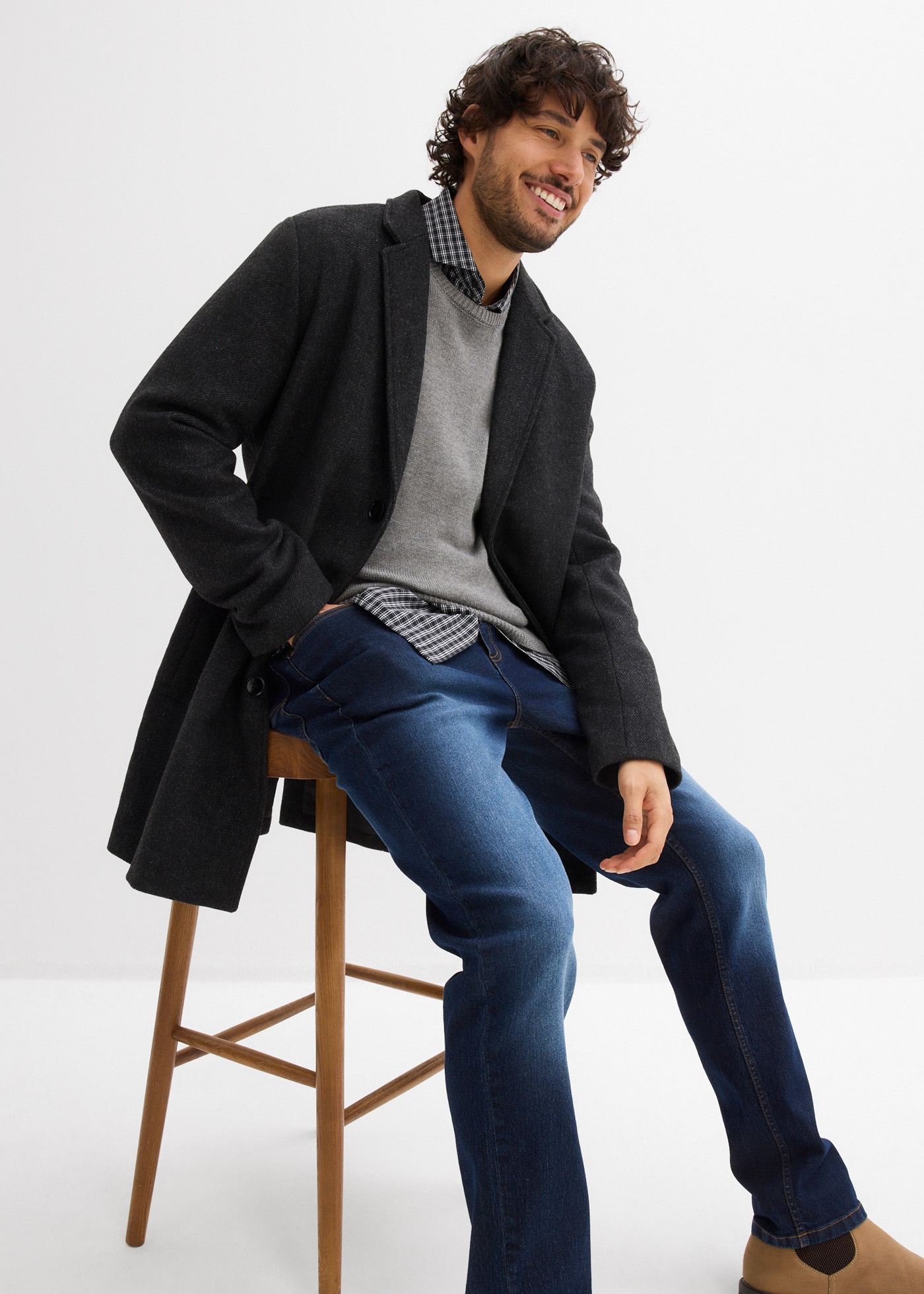 bonprix Jeans coupe régulière Paquet, 2 Regular Fit, gerader Schnitt, im 2er-Pack