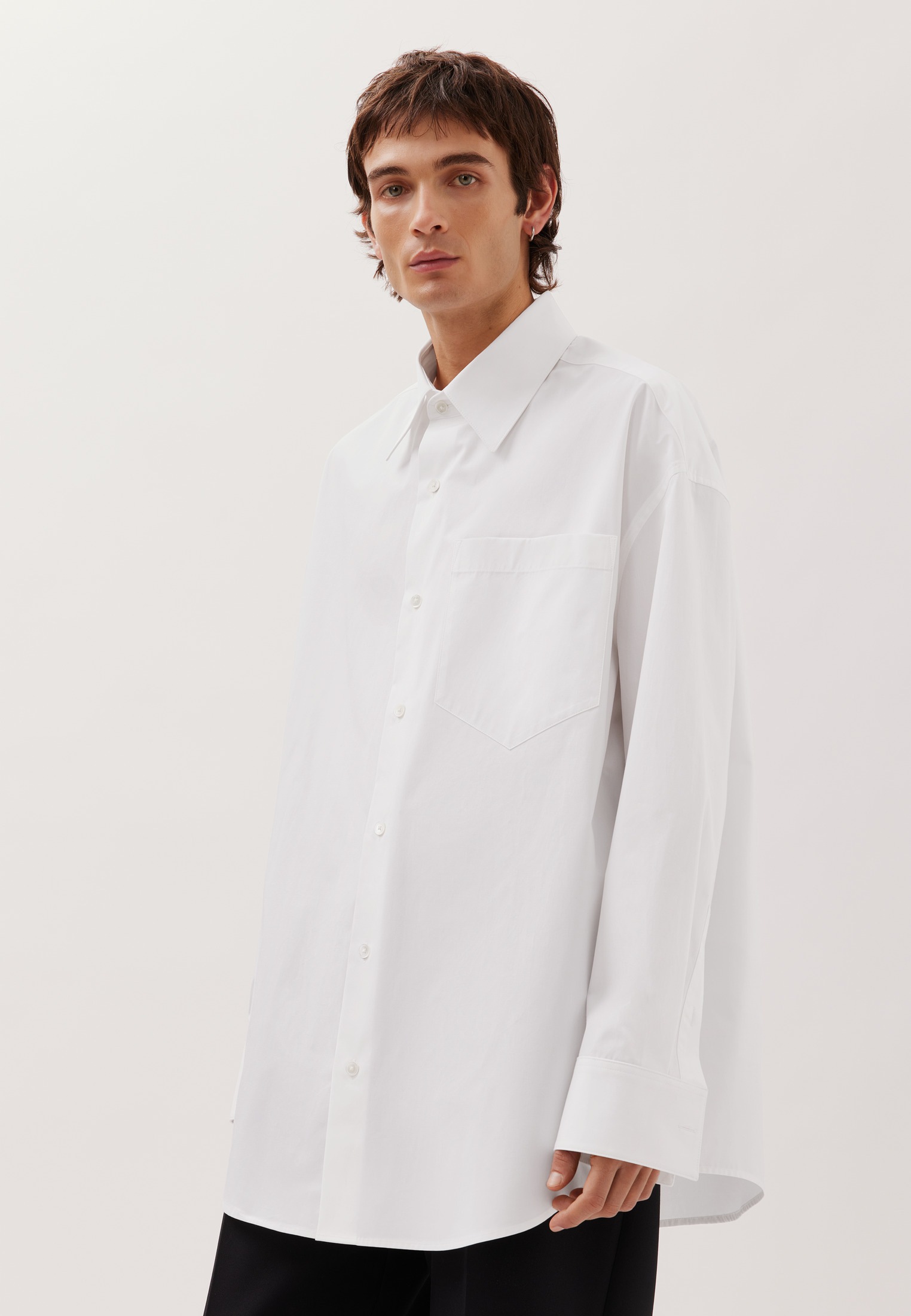 studio seidensticker Chemise à manches courtes Oversized 1/1 Kentkragen Uni