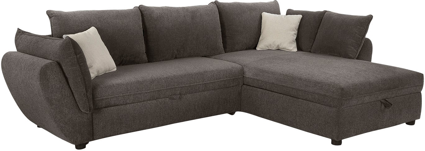 Jockenhöfer Gruppe Canapé d'angle »Jerez L-Form« mit Bett-und Relaxfunktion,Stauraum/Bettkasten,Wellenfederung,Ottomane