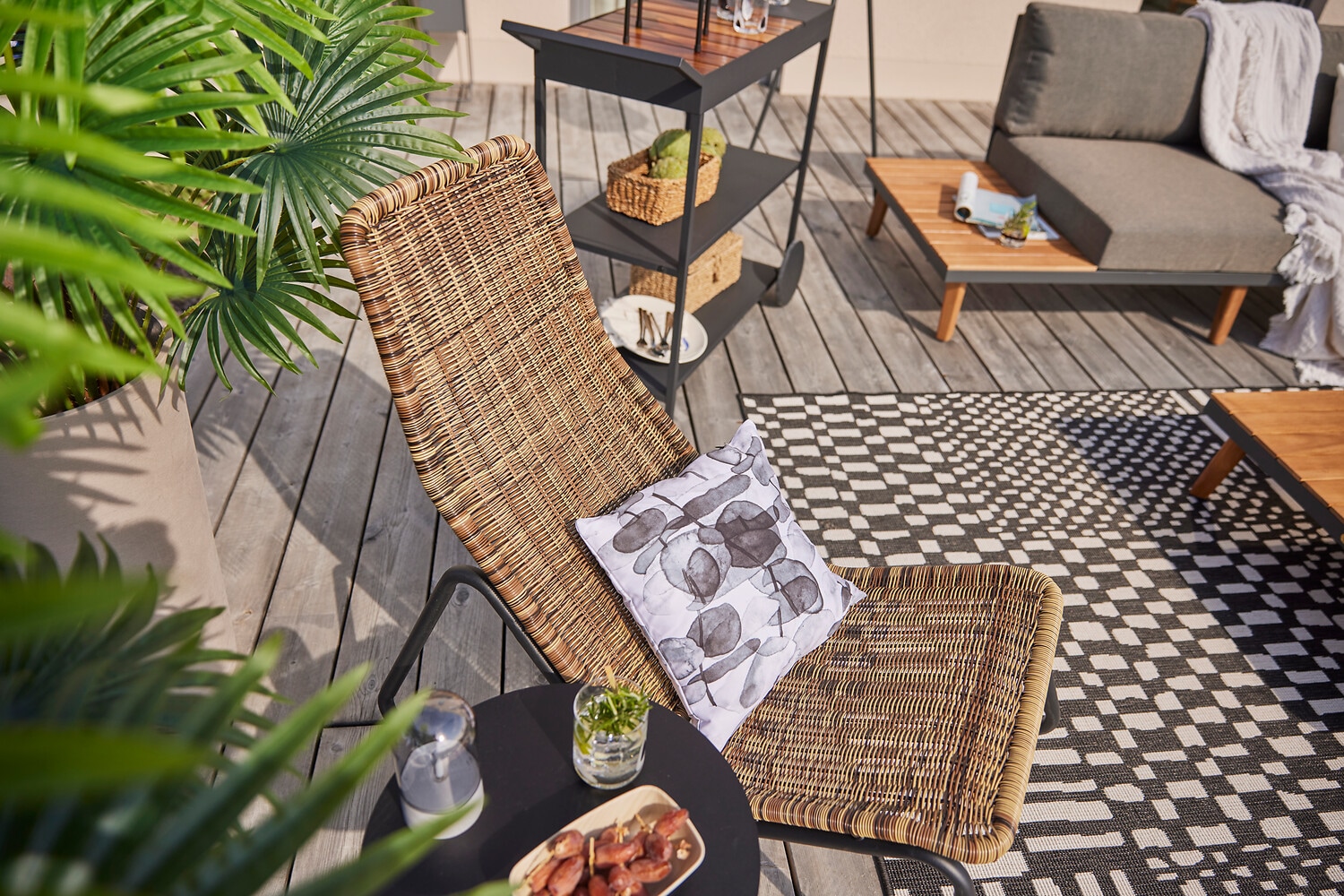 Bruno Banani Coussin décoratif »Eukalyptus - Kissenhülle - Kissenbezug« 40x40cm - mit Reissverschluss