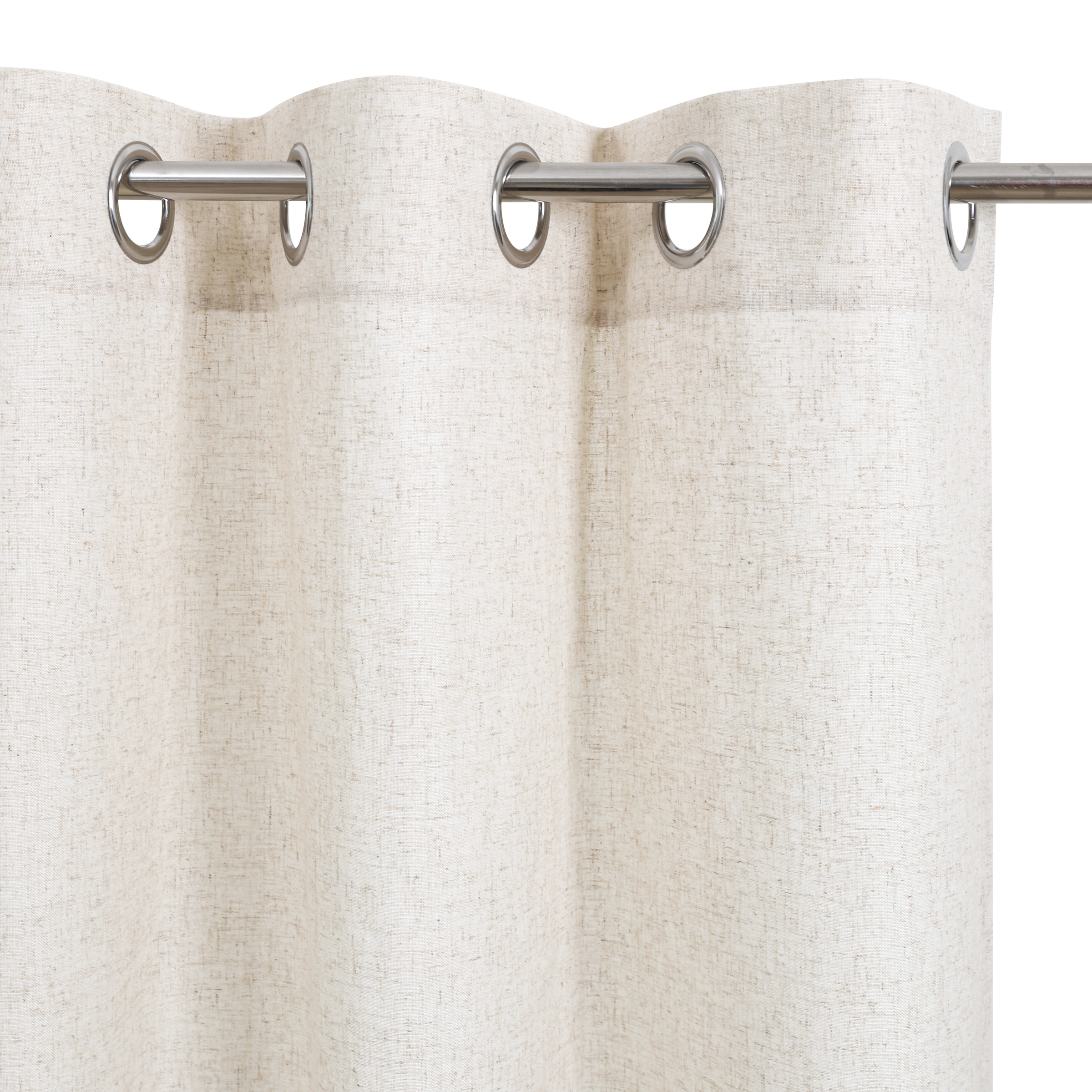 my home Gardine »Rudy« Ösen 2 Stk. tlg. Halbtransparent, Leinenlook, Polyester-Leinen-Mischung, 2er Set,