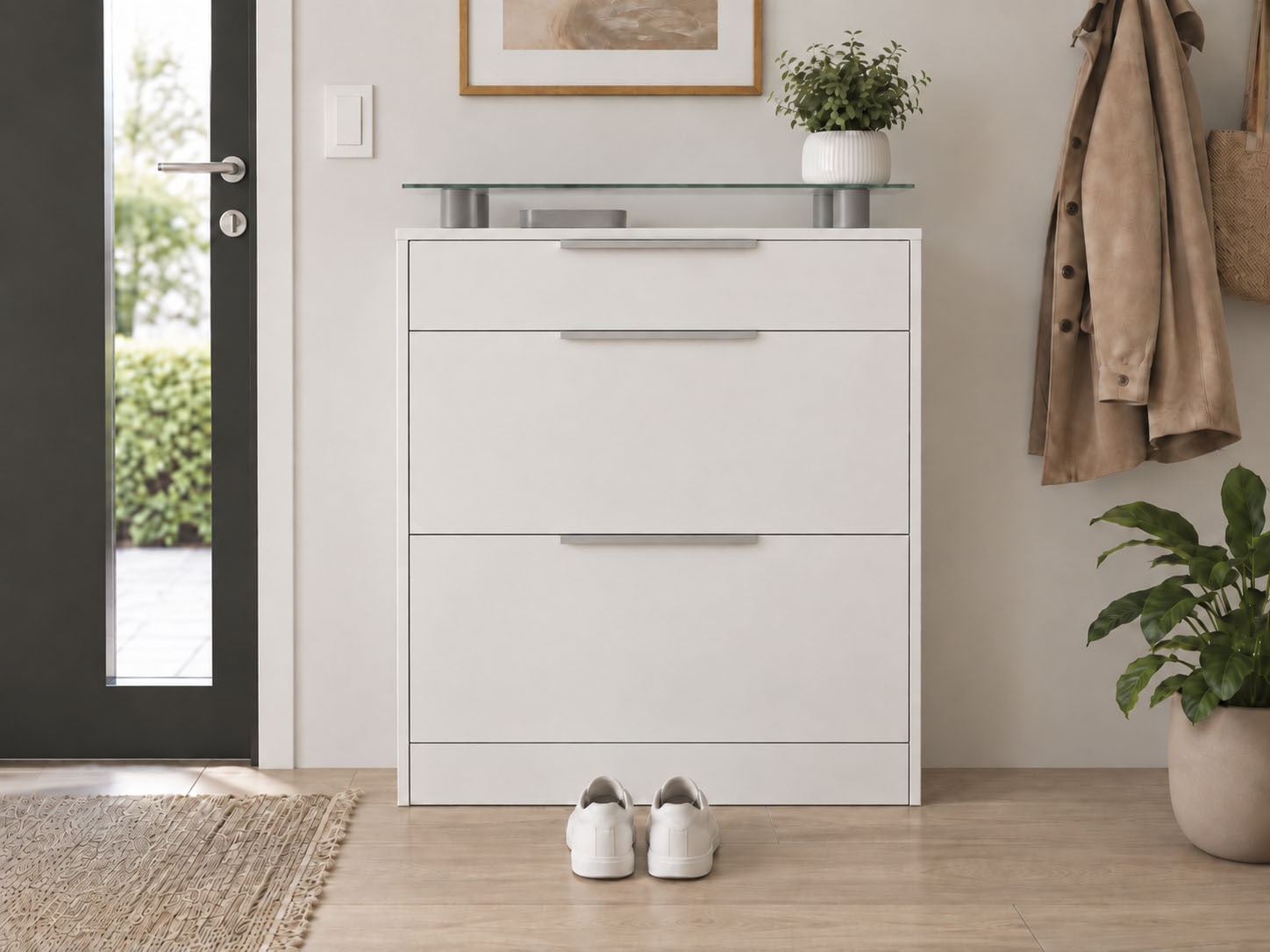 borchardt Möbel Armoire à chaussures »Oliva« largeur 89 cm, debout, avec 2 tambours doubles et 1 tiroir