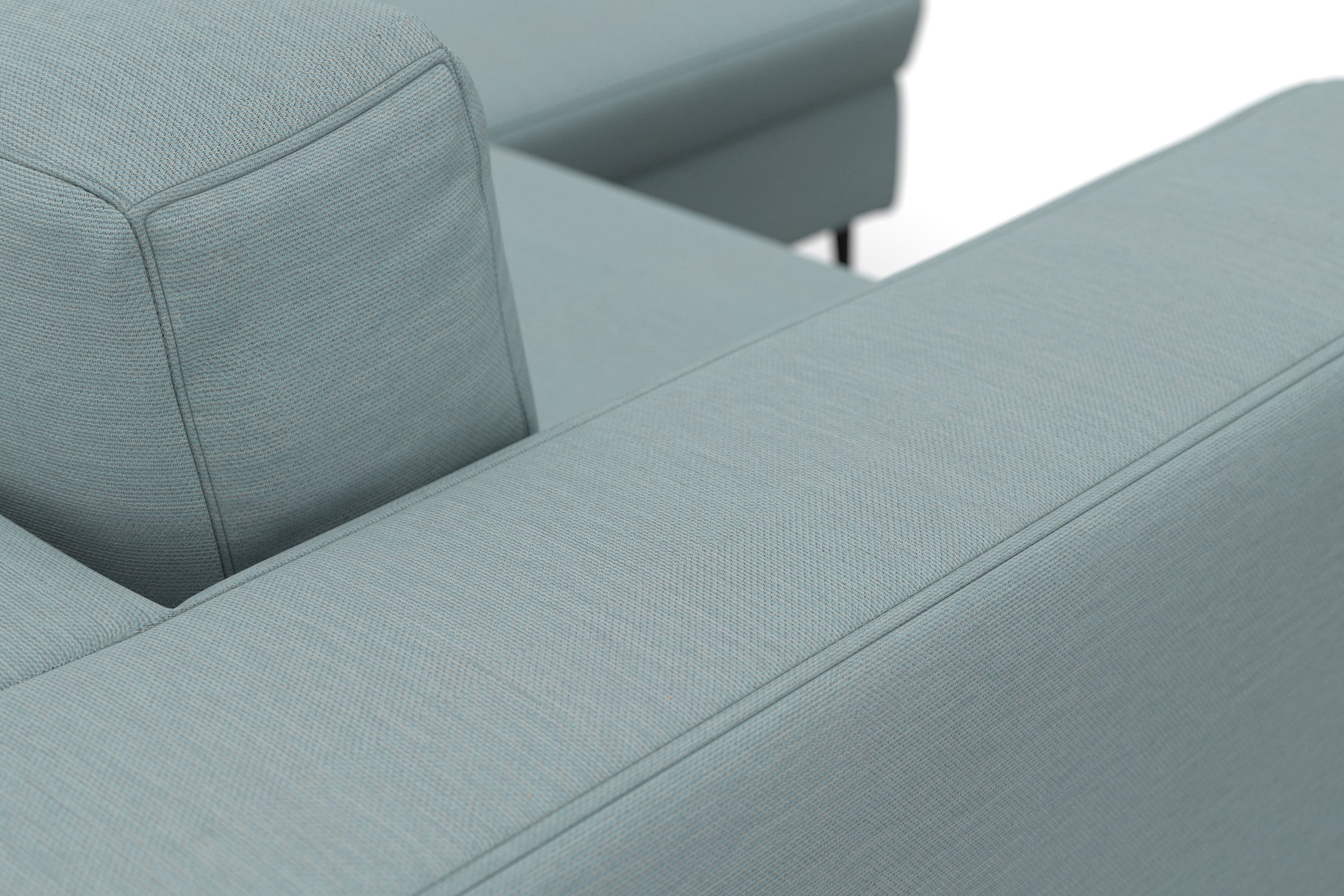 DOMO collection Canapé d'angle »Modica kompakt und elegant, Breite 244, L-Form« Aussi en velours côtelé, hauteur adaptée aux robots aspirateurs courants !