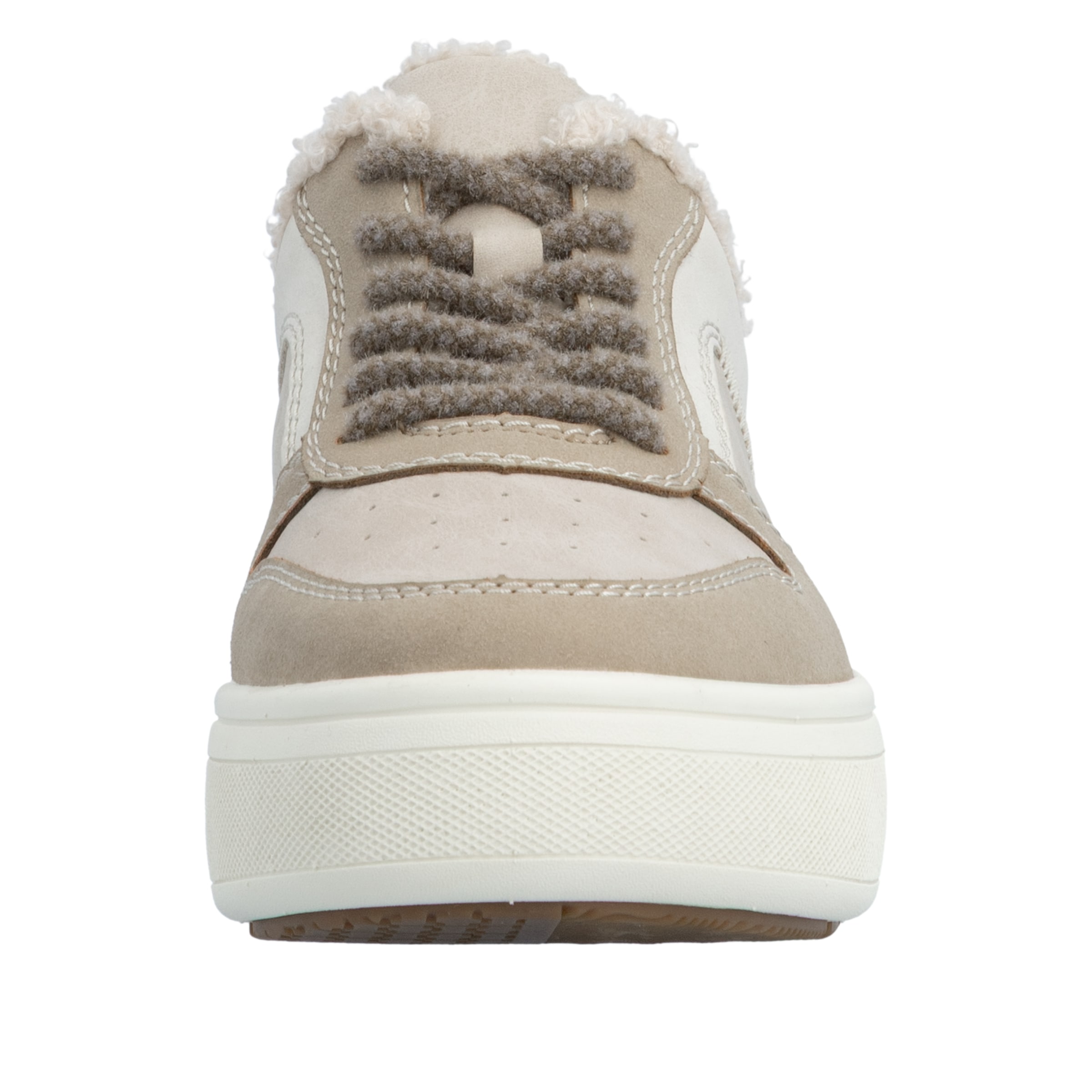 Rieker Baskets à plateforme  sneakers rétro, chaussure à lacets, chaussure basse avec doublure en teddy