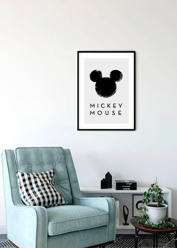 Komar Image »Mickey Mouse Silhouette« 1 cuis tlg. Wandbild zur Dekoration im Kinderzimmer - ohne Rahmen