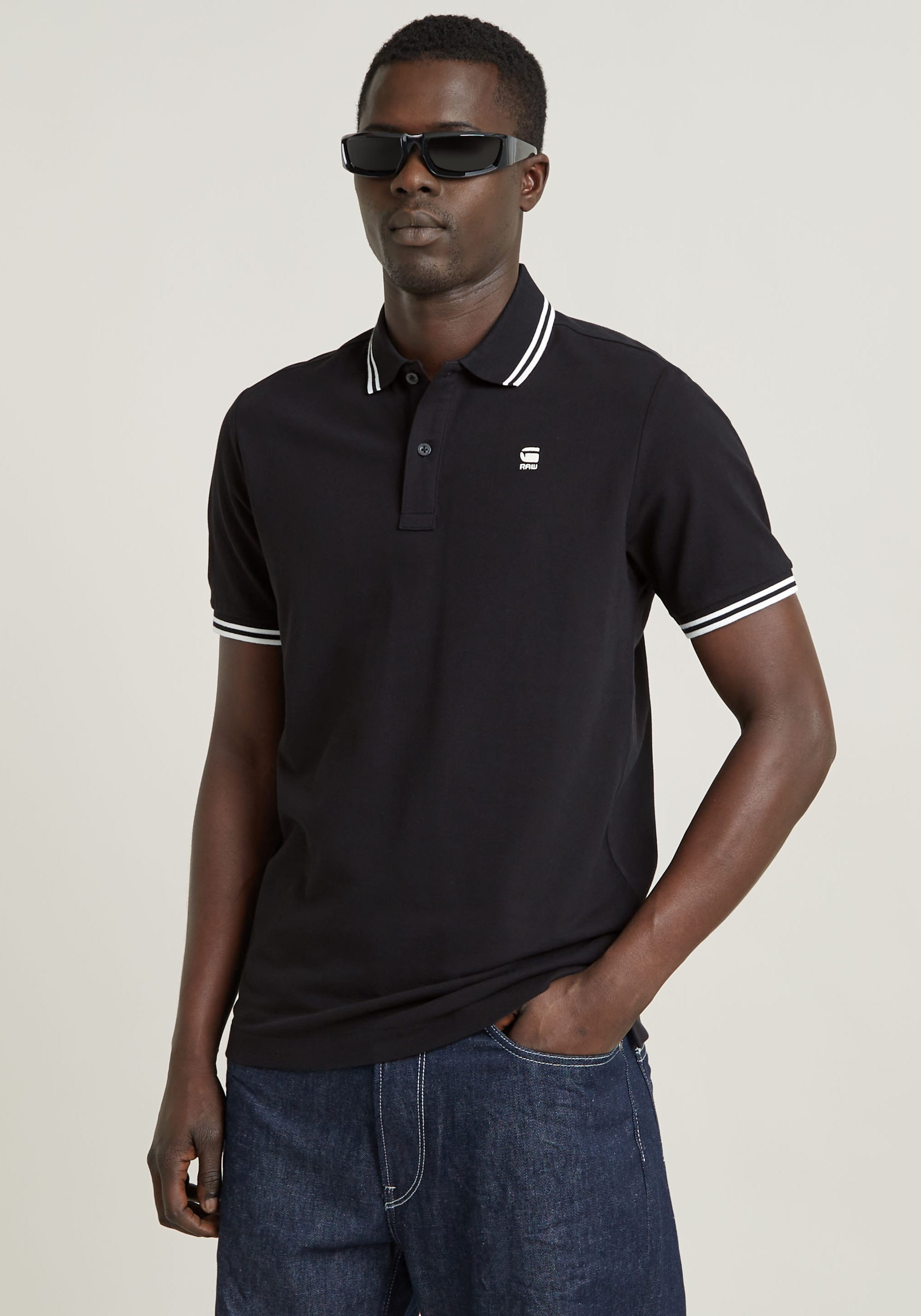 G-STAR Poloshirt »Poloshirt Dunda slim stripe« in Kurzarm-Form