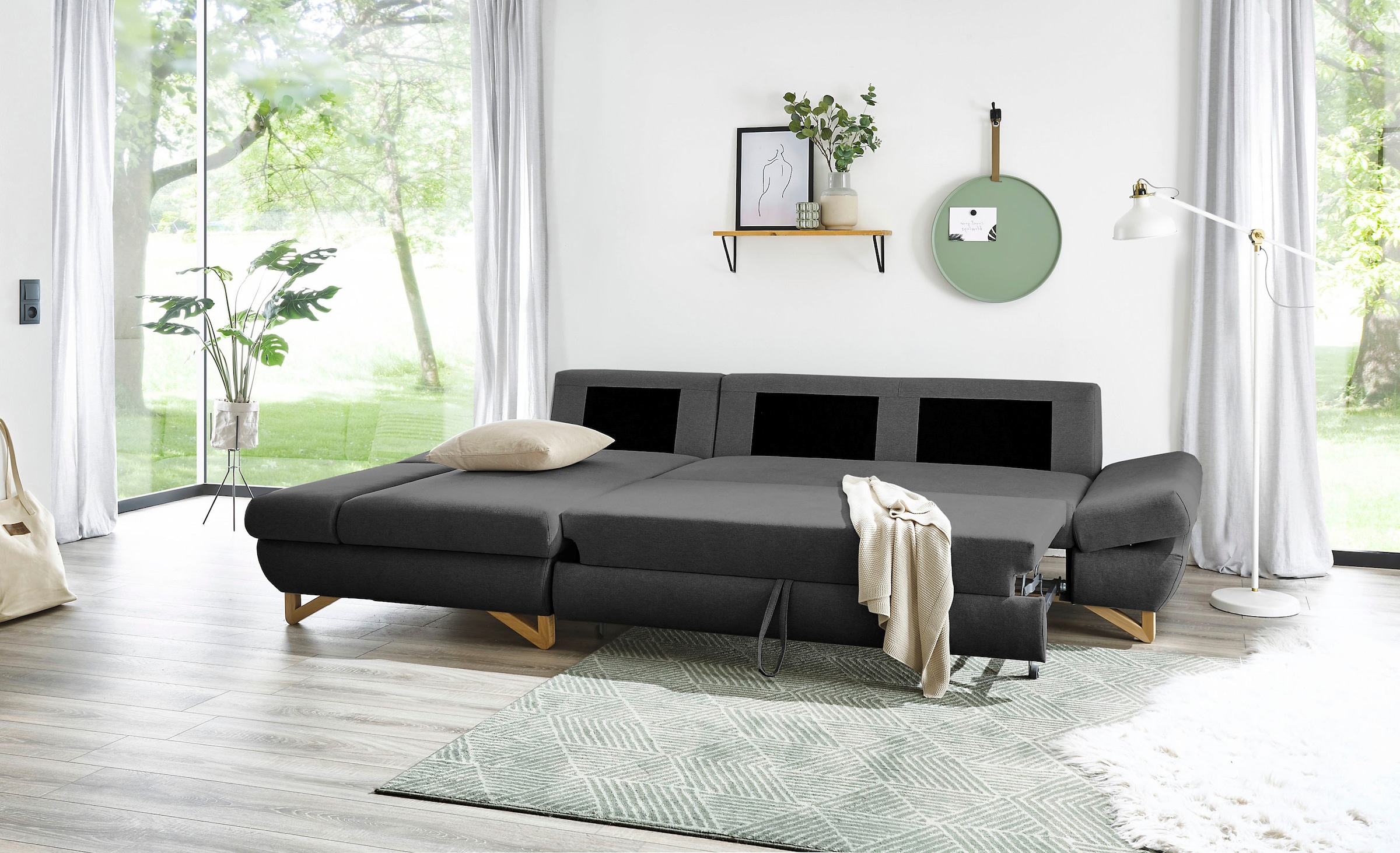 Home affaire Canapé-lit »City/Giron« komfortable Bettfunktion (Liegefläche 245 x 138 cm), sowie Bettkasten