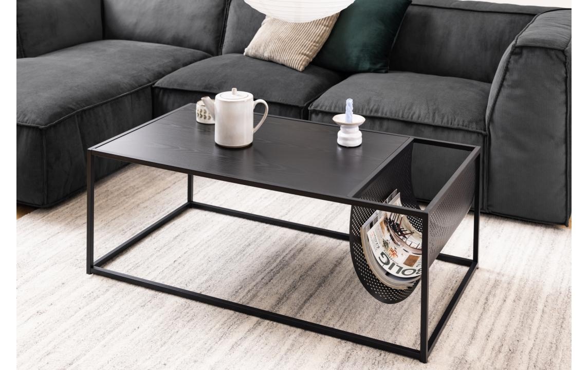 AC Design Table basse mit Gestell aus Metall, rechteckige Form, Zeitungsständer aus Metall