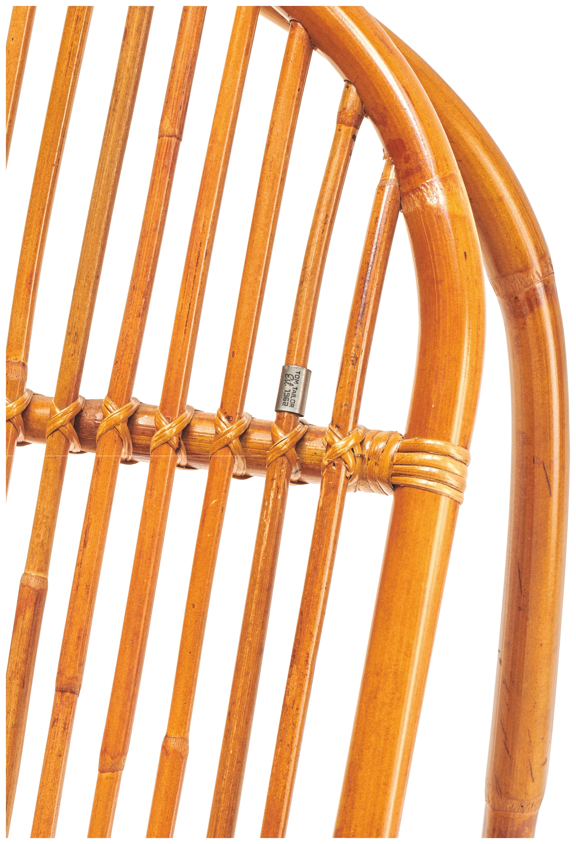 SIT Chaise à bascule »Kampala aus naturbelassenem Rattan mit Metallmanschette« () Fauteuil à bascule en rotin au look naturel