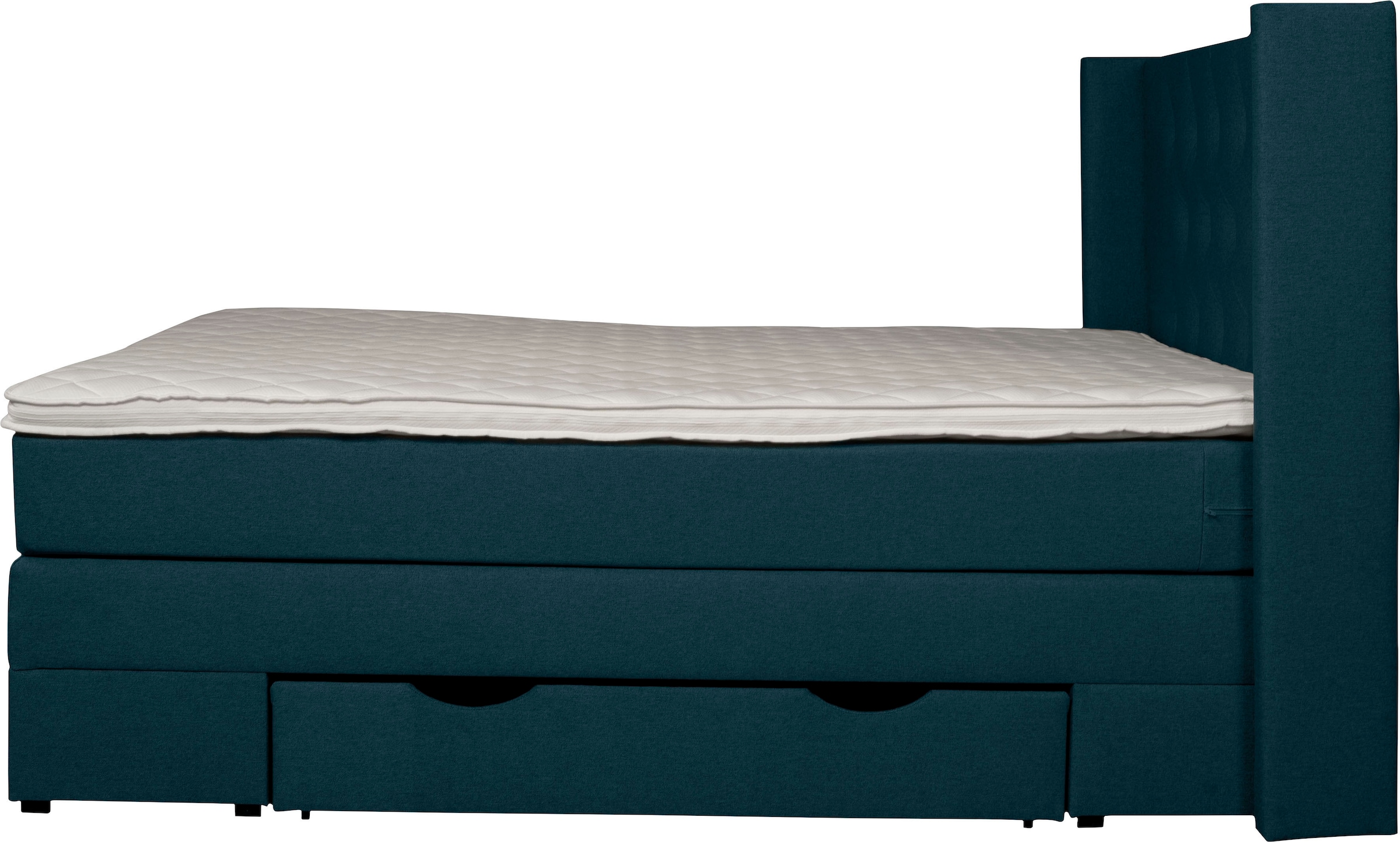 Home affaire Lit boxspring »Elegance« mit schöner Knopfheftung, in den Härtegraden H2 & H3, inkl. Schubladen