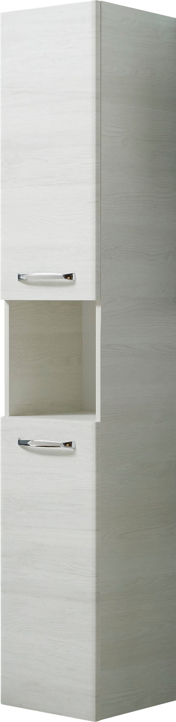Saphir Armoire haute »Quickset Badschrank 30 cm breit, 2 Türen, 1 Nische, 3 Einlegeböden« armoire haute de salle de bain avec amortisseur de porte, poignées chrome brillant
